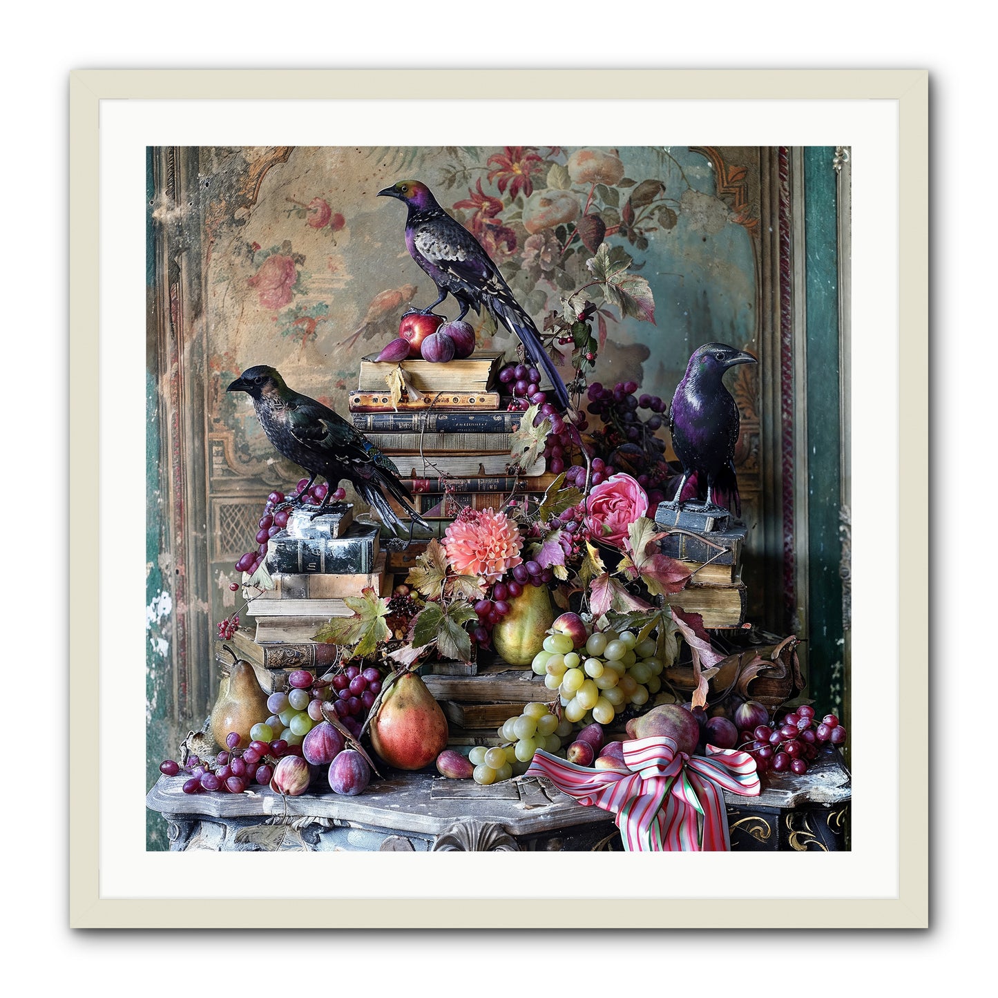 Sylvan Secrets Of Feathered Lore -- Framed Print - White 30x30