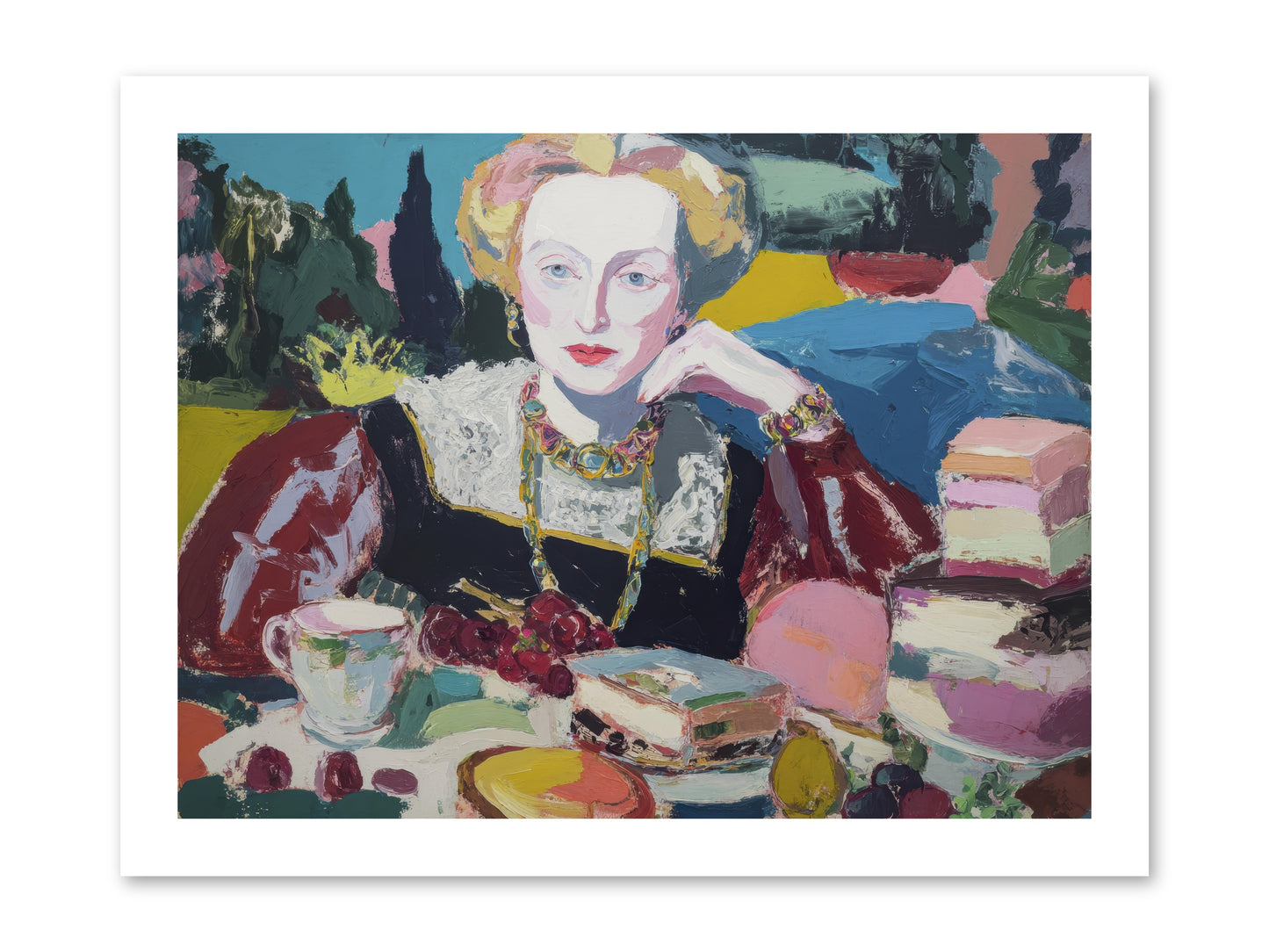Table of Temptations -- Loose Canvas Print 16x12