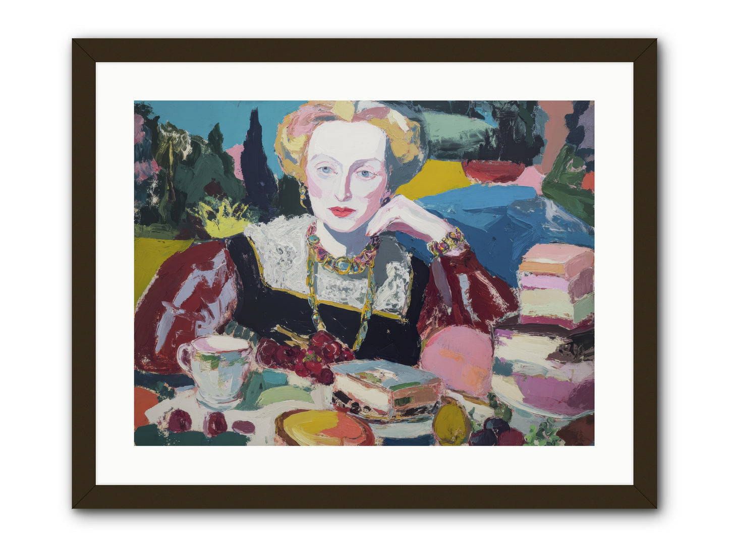 Table of Temptations -- Framed Print - Black 24x18