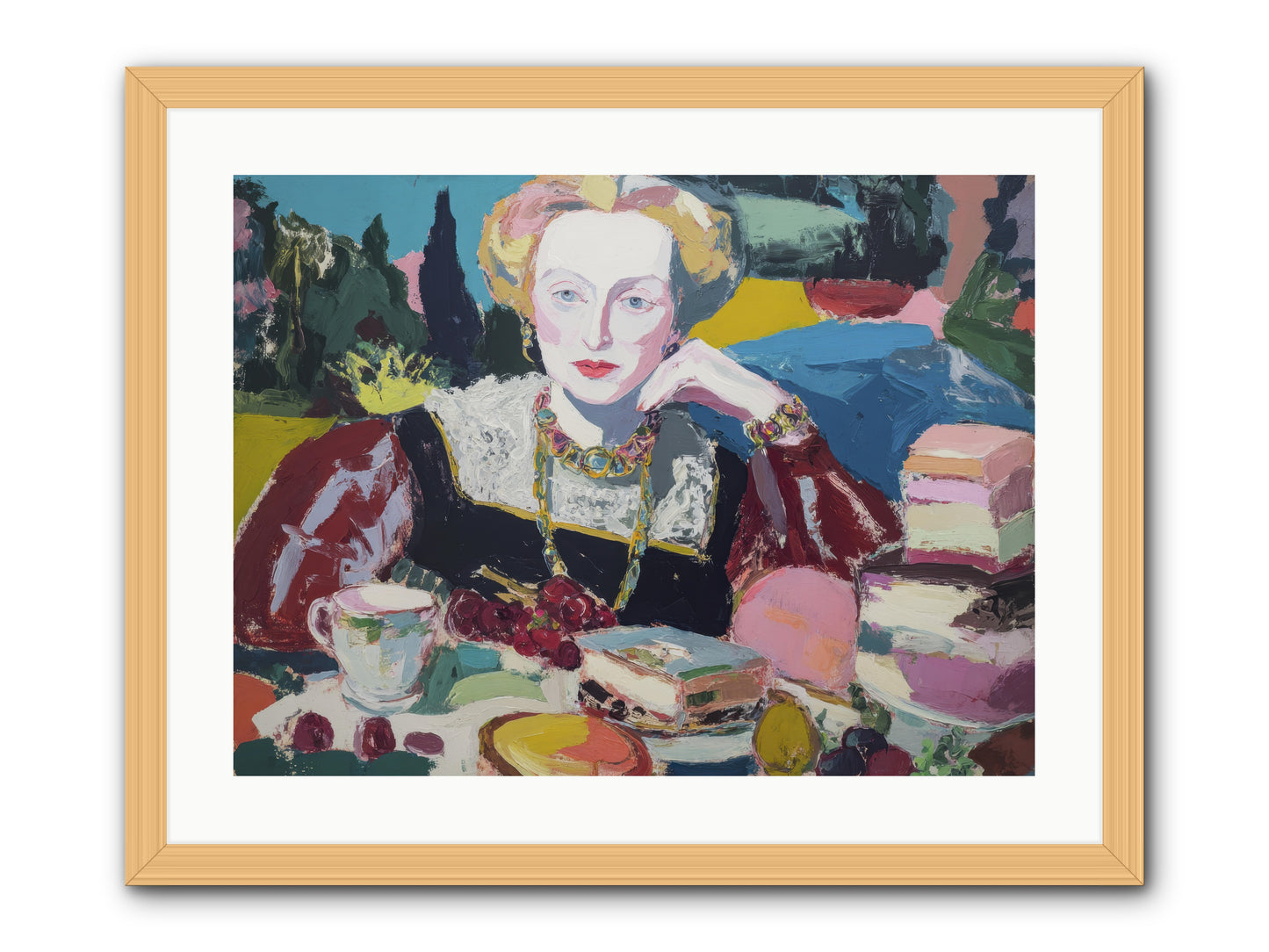 Table of Temptations -- Framed Print - Natural 24x18