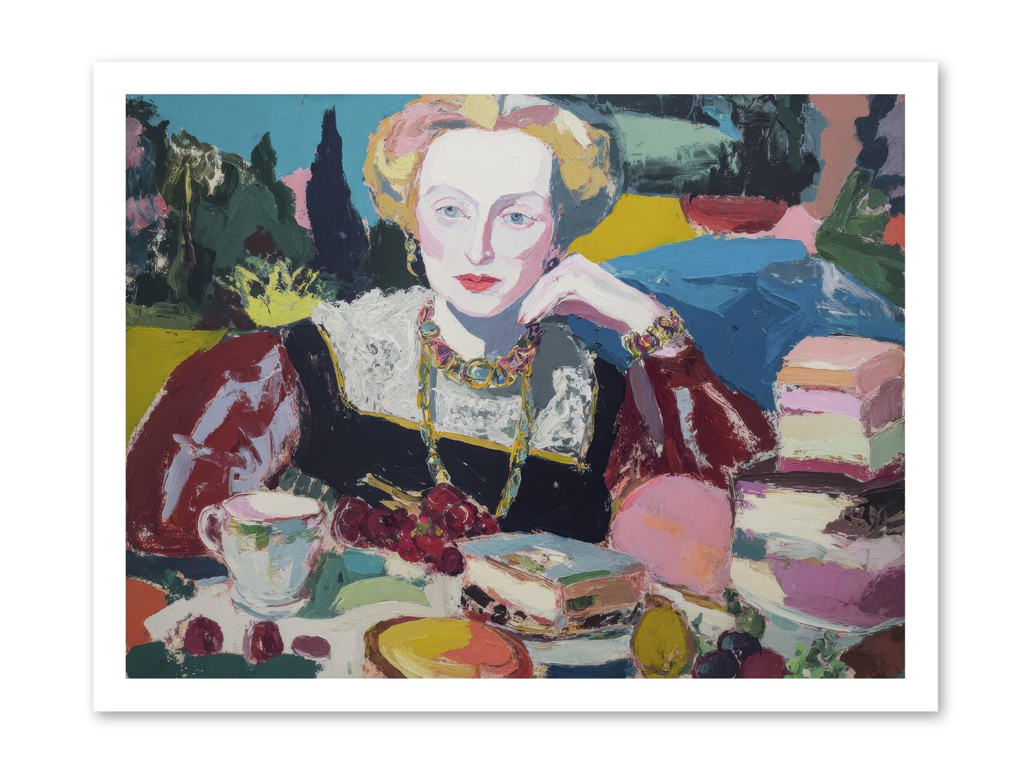 Table of Temptations -- Loose Canvas Print 24x18