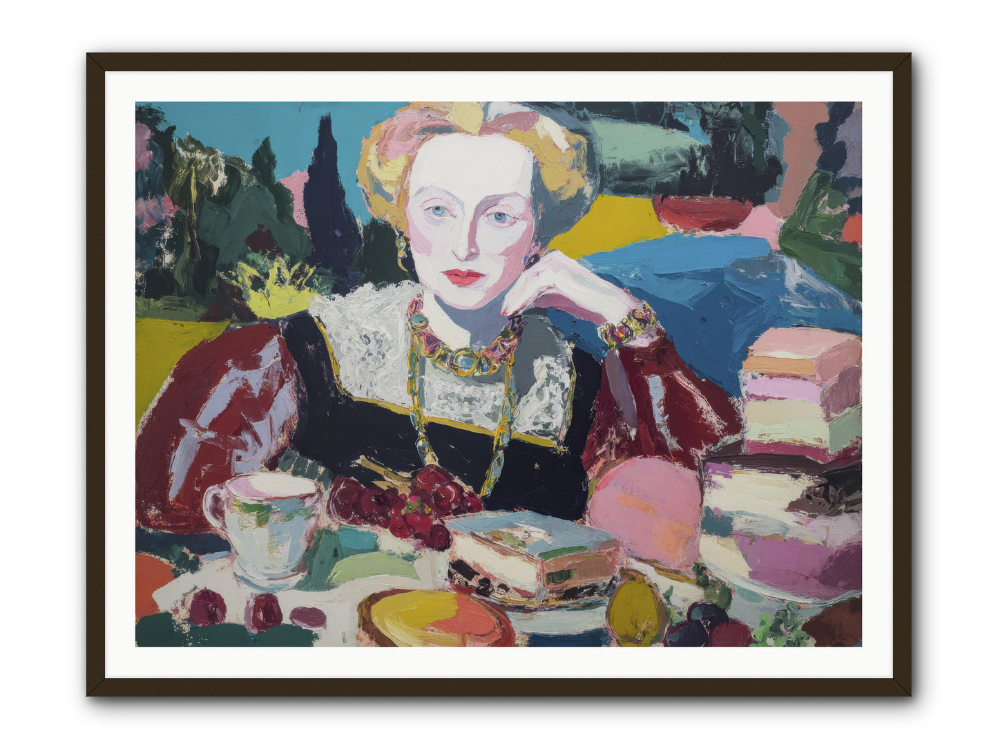 Table of Temptations -- Framed Print - Black 48x36