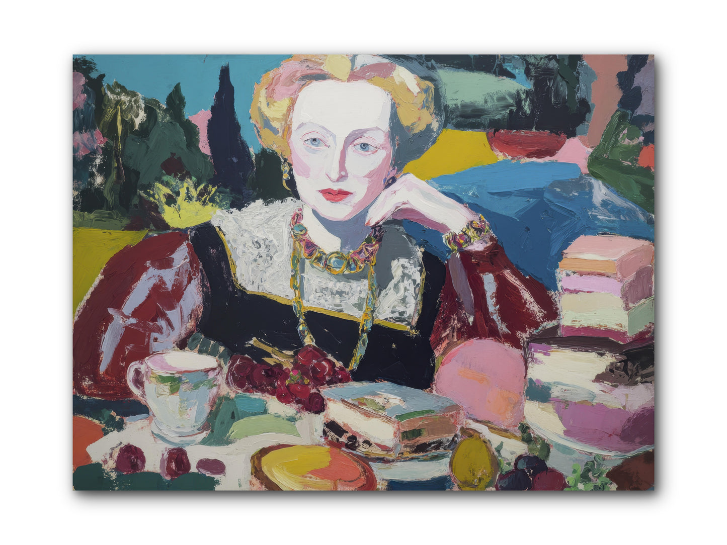 Table of Temptations -- Wrapped Canvas 12x9