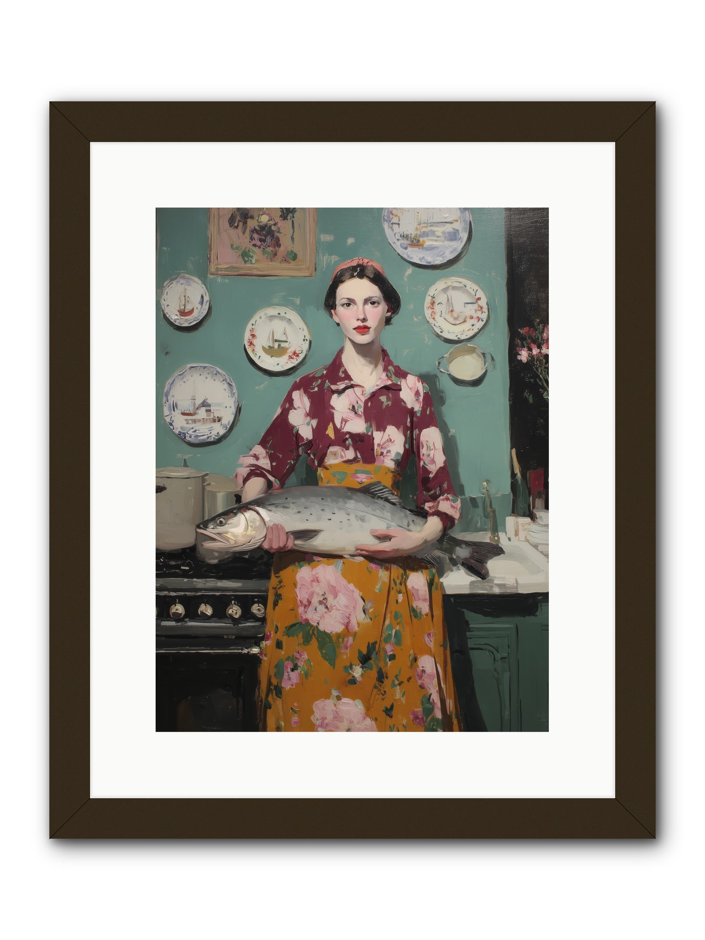 Table's Fate -- Framed Print - Black 12x16