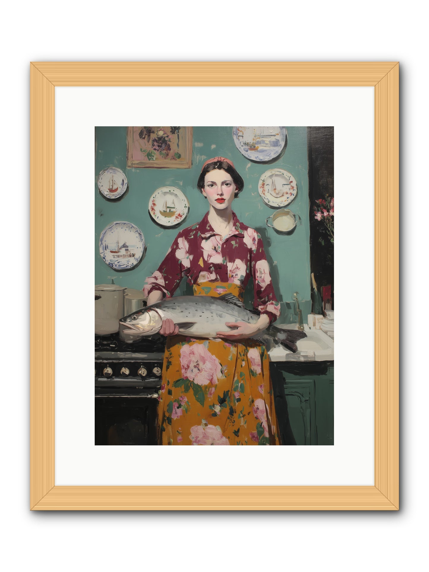 Table's Fate -- Framed Print - Natural 12x16