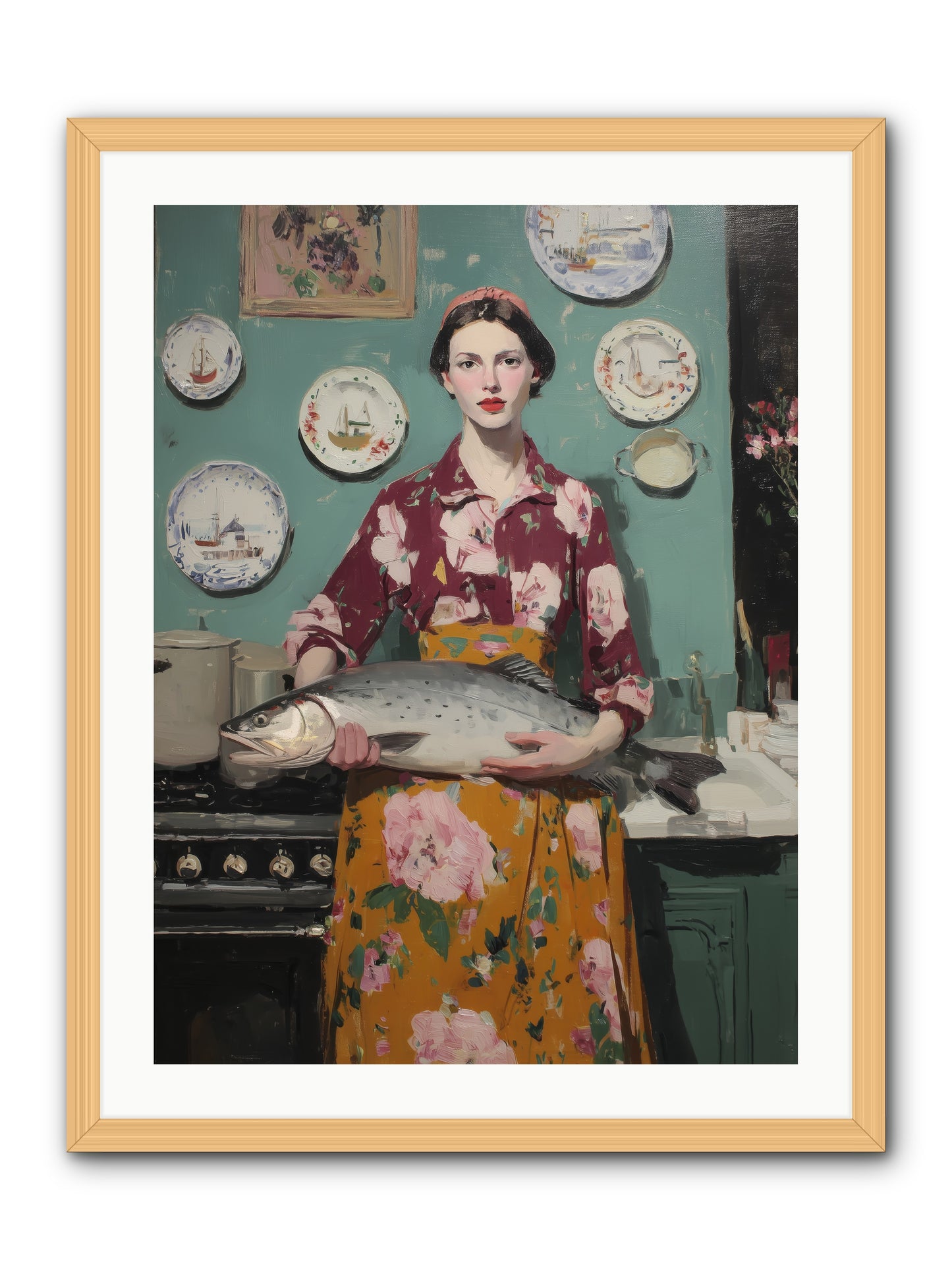Table's Fate -- Framed Print - Natural 24x32