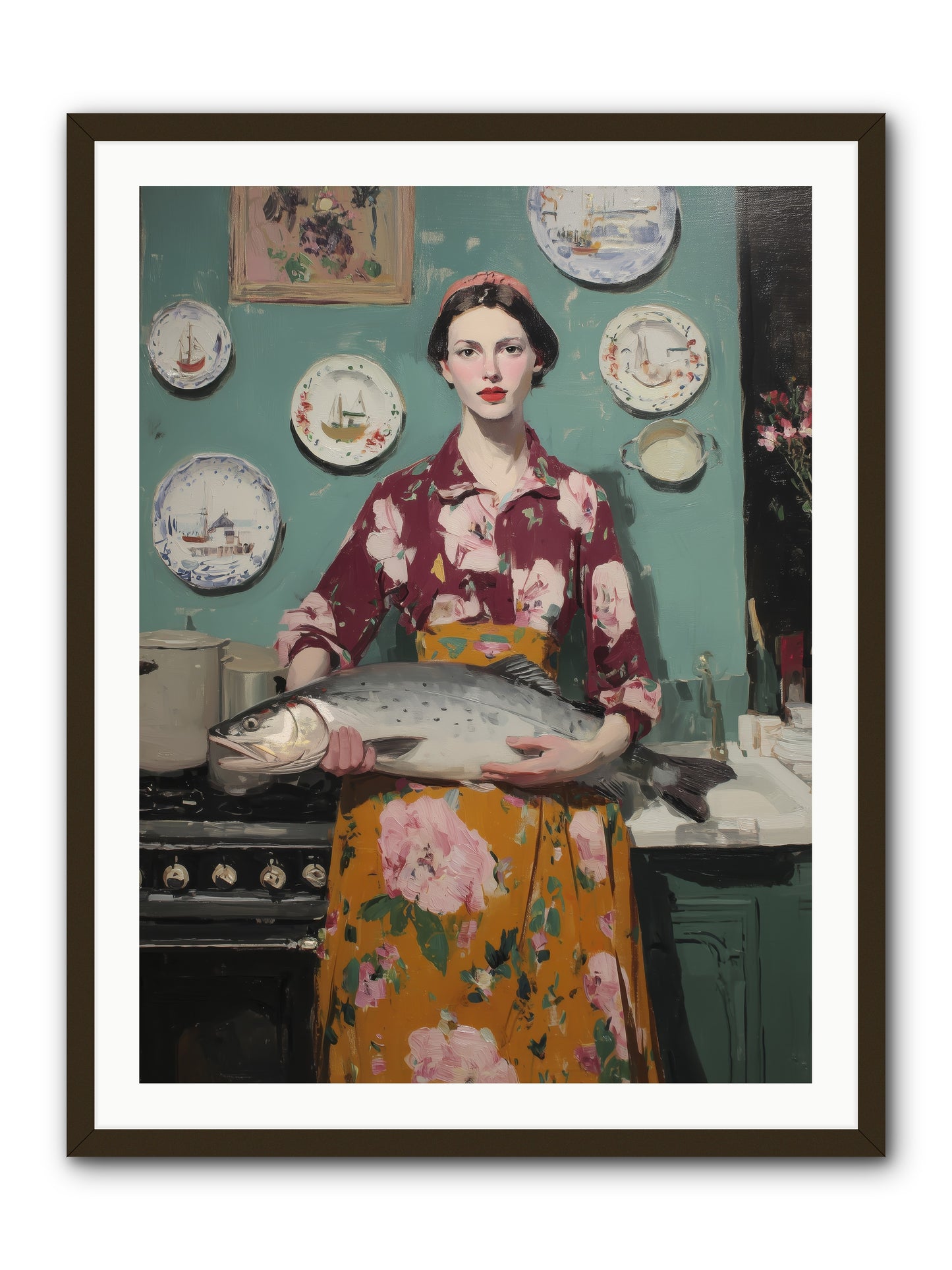 Table's Fate -- Framed Print - Black 30x40