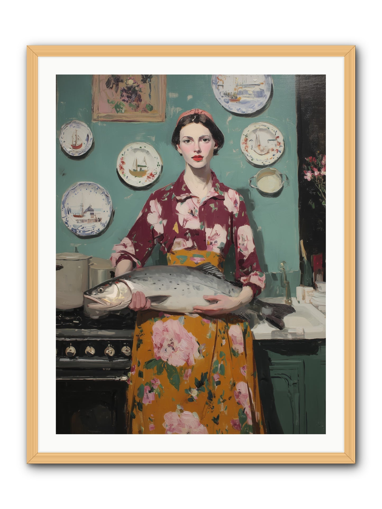 Table's Fate -- Framed Print - Natural 30x40