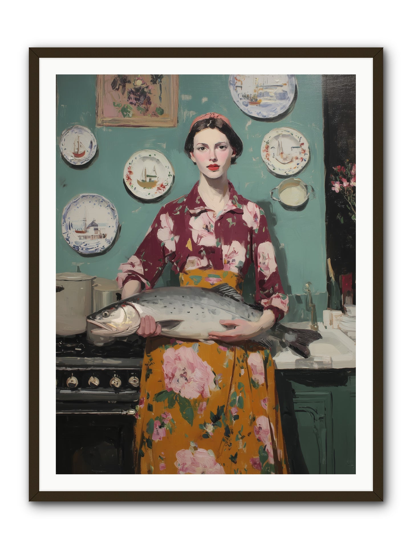 Table's Fate -- Framed Print - Black 36x48