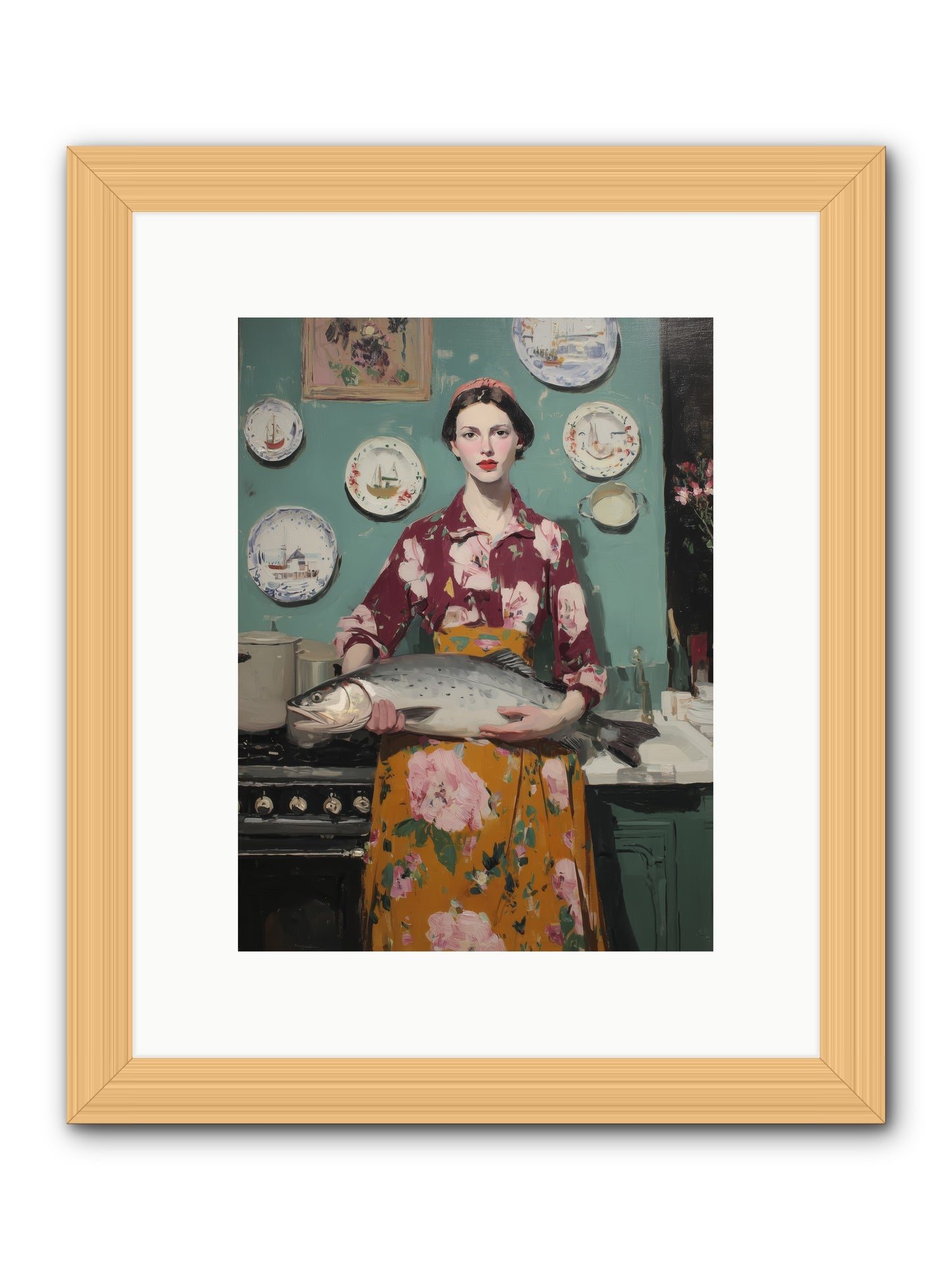 Table's Fate -- Framed Print - Natural 9x12