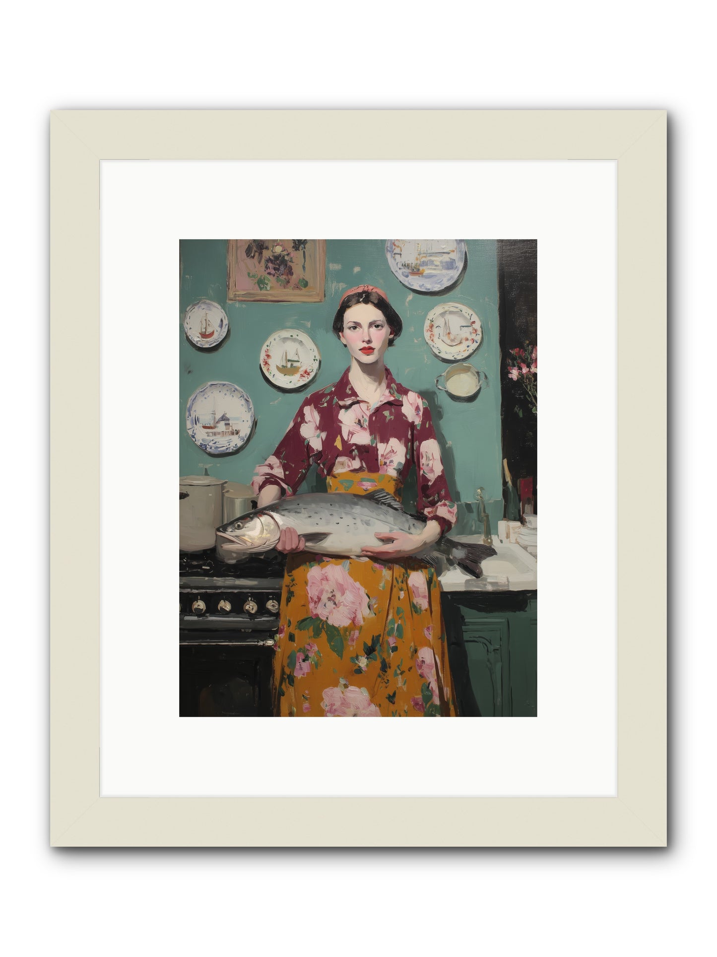 Table's Fate -- Framed Print - White 9x12