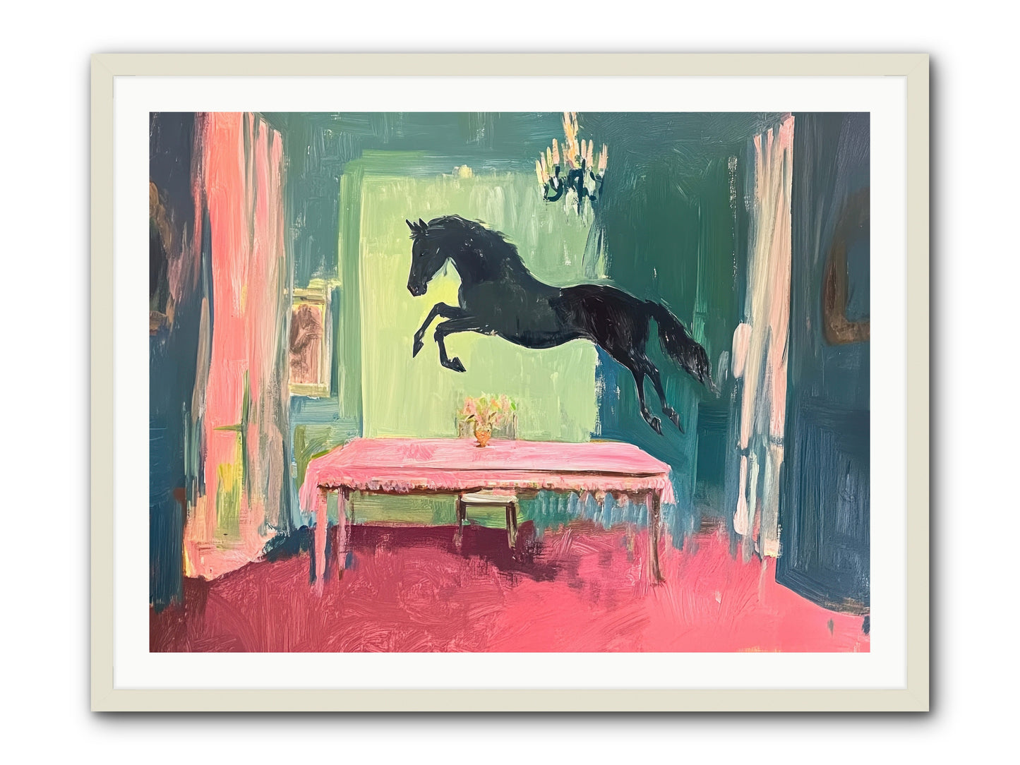 Tack Room Treasure -- Framed Print - White 40x30