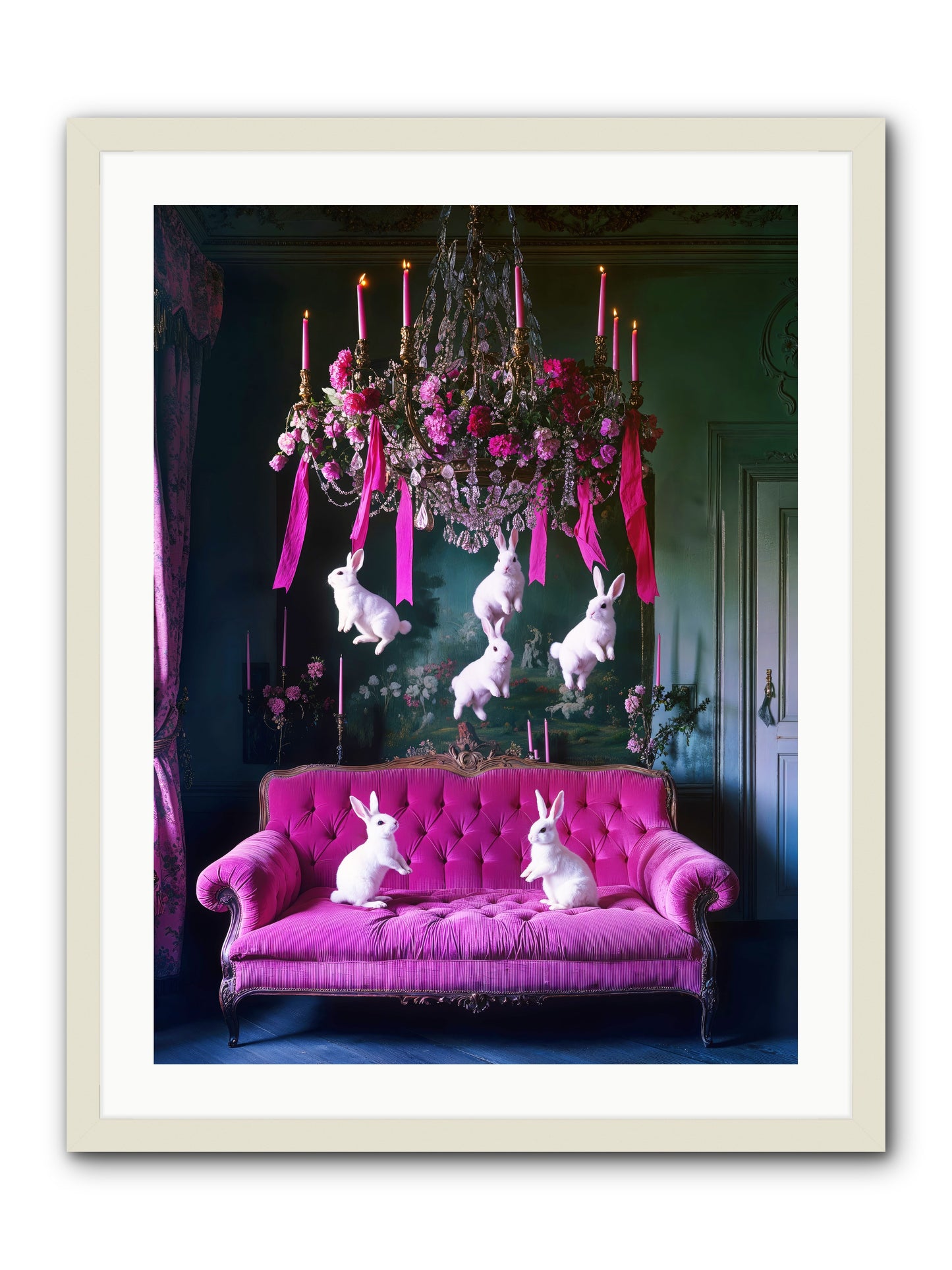 Tales From Looking Glass -- Framed Print - White 24x32