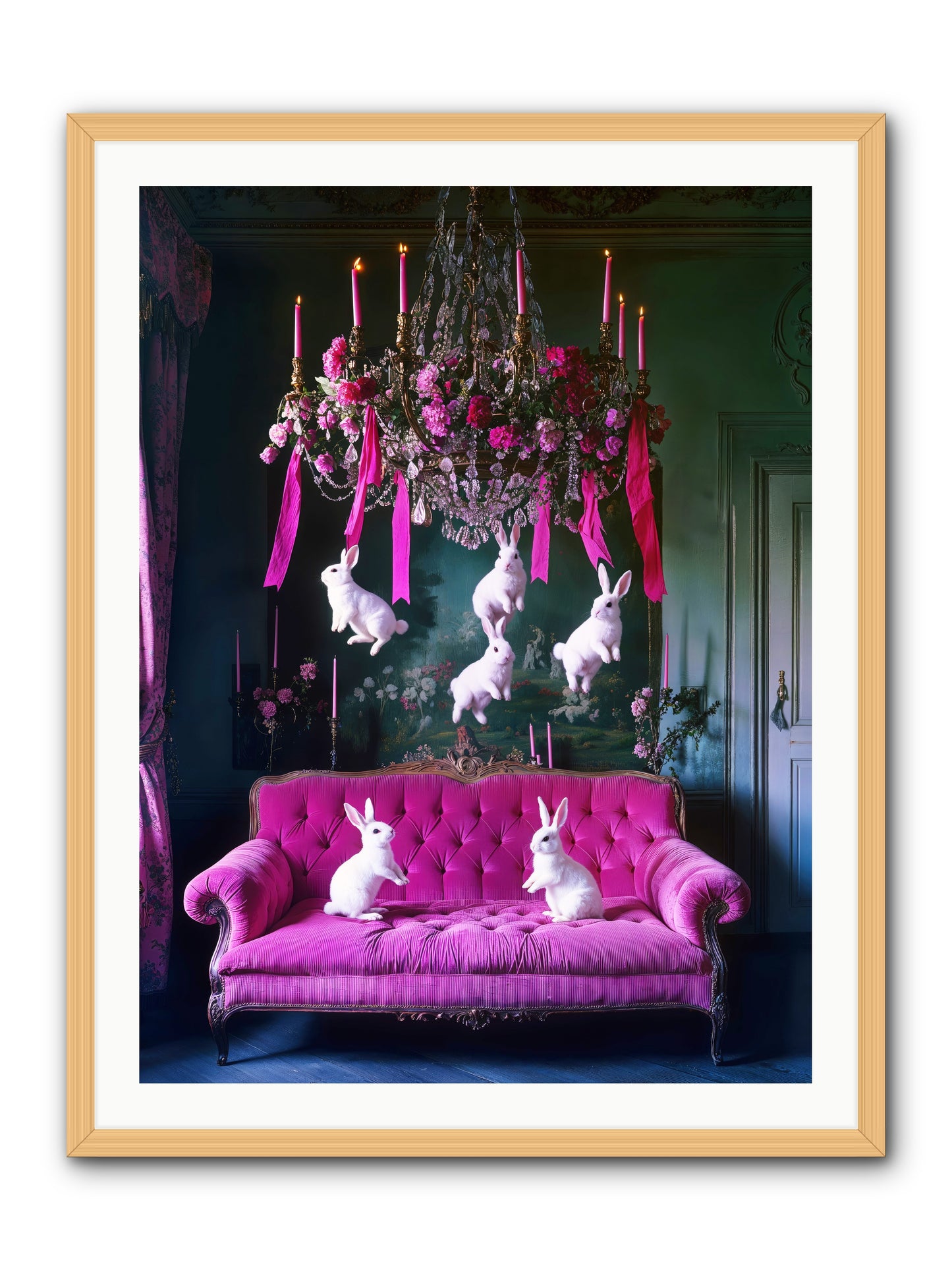Tales From Looking Glass -- Framed Print - Natural 30x40