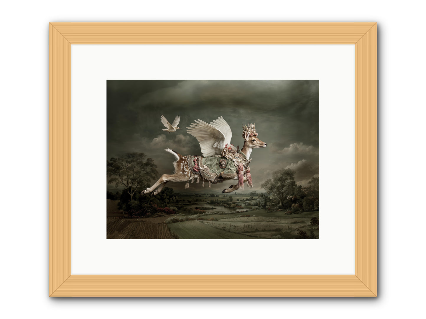 Tales from the Golden Acres -- Framed Print - Natural 12x9