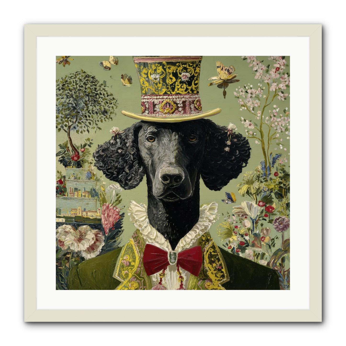 Tales of Roaming -- Framed Print - White 24x24