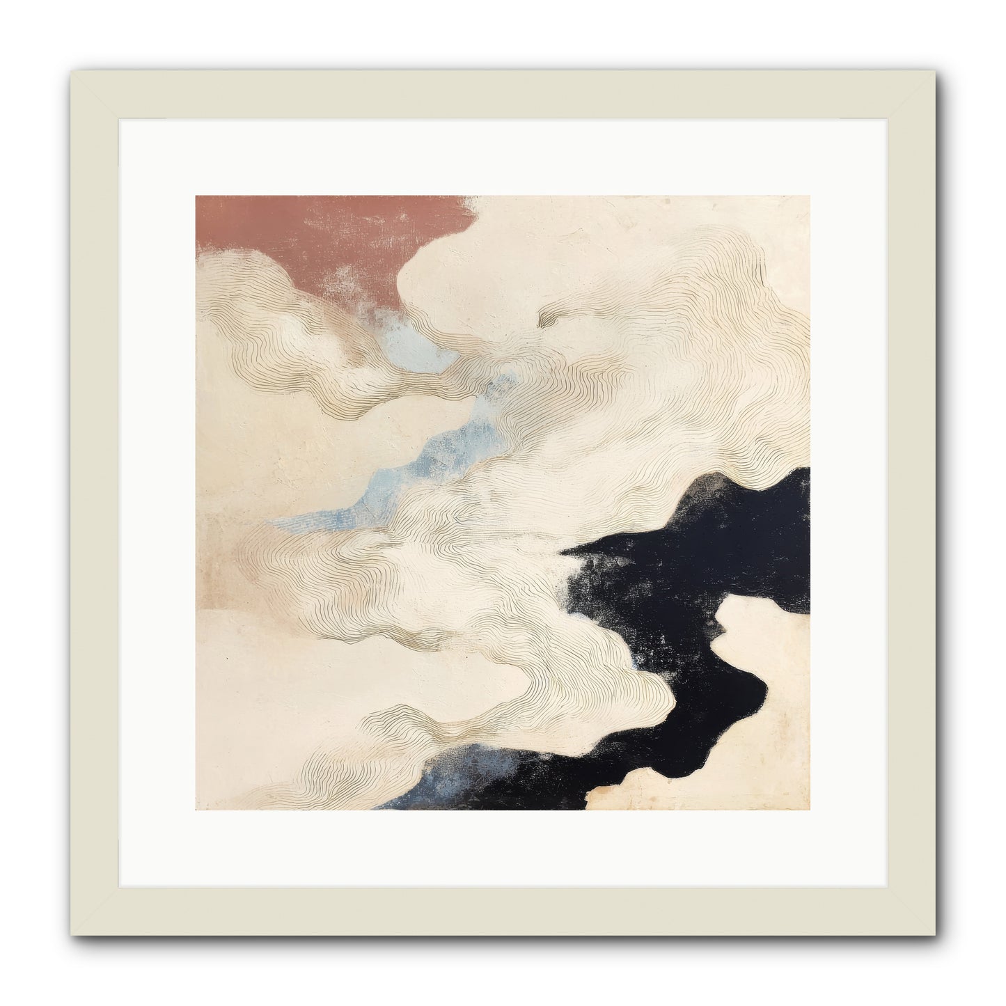 Talisman No.1 -- Framed Print - White 16x16
