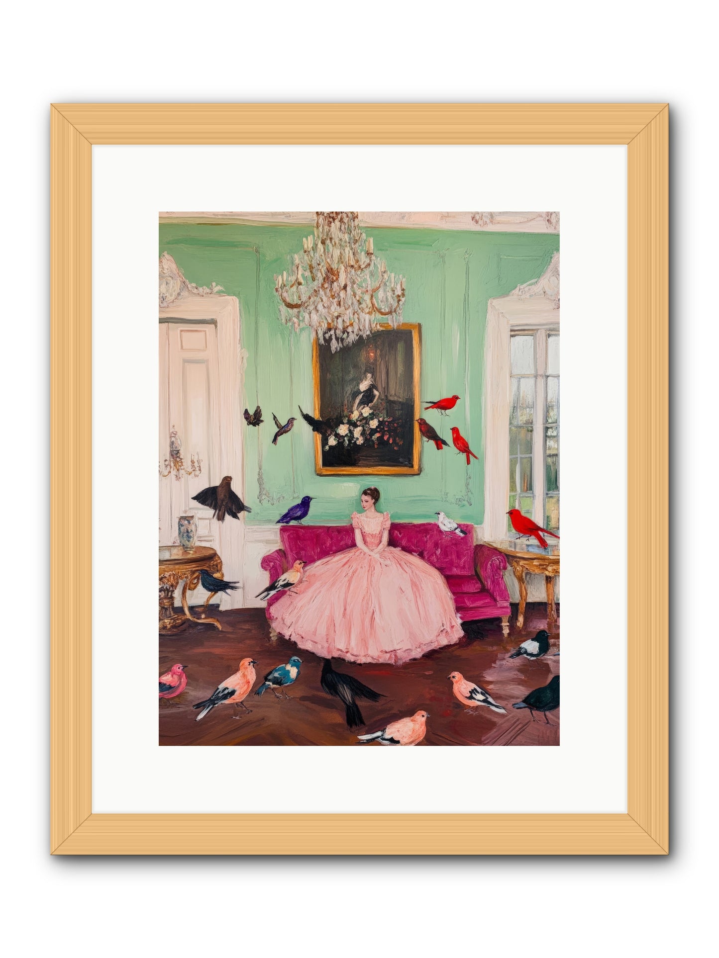 Taming Morning SongsRez2 -- Framed Print - Natural 12x16