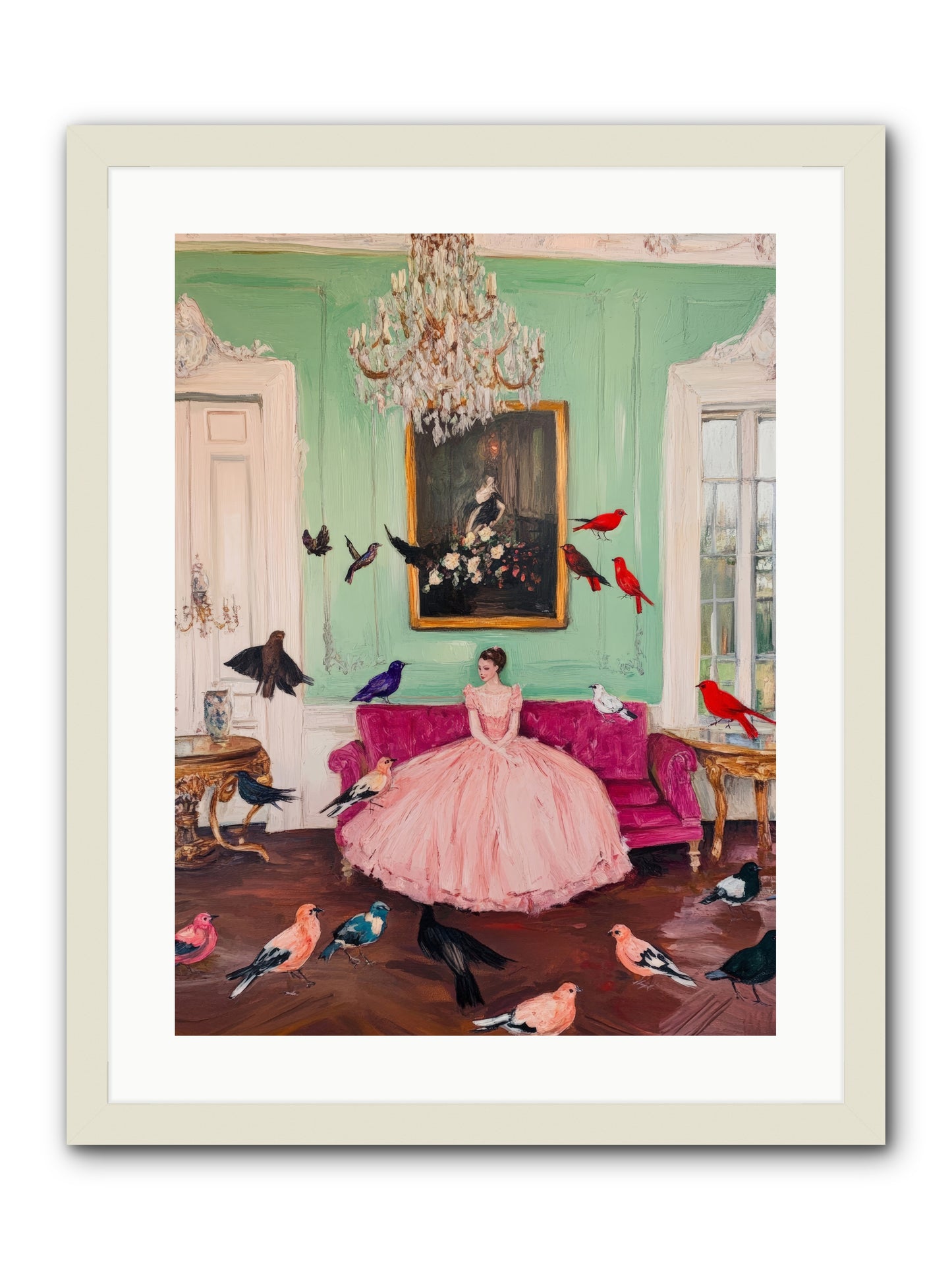 Taming Morning SongsRez2 -- Framed Print - White 18x24