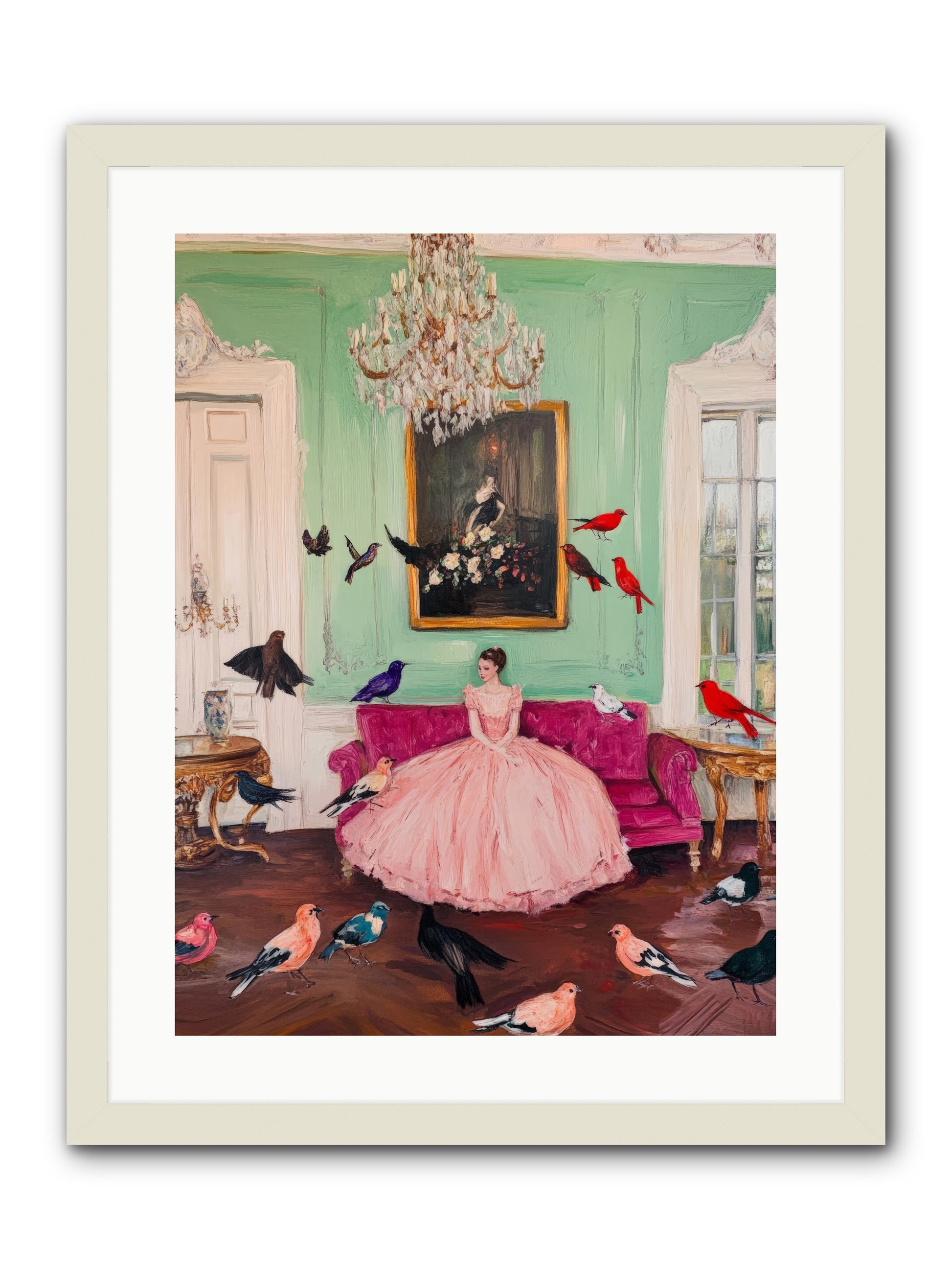 Taming Morning SongsRez2 -- Framed Print - White 18x24
