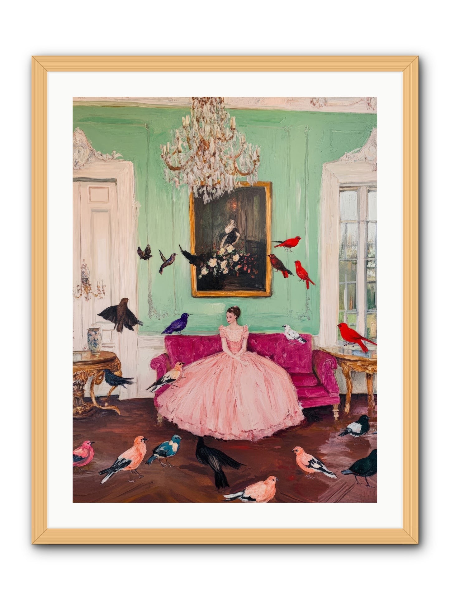 Taming Morning SongsRez2 -- Framed Print - Natural 24x32
