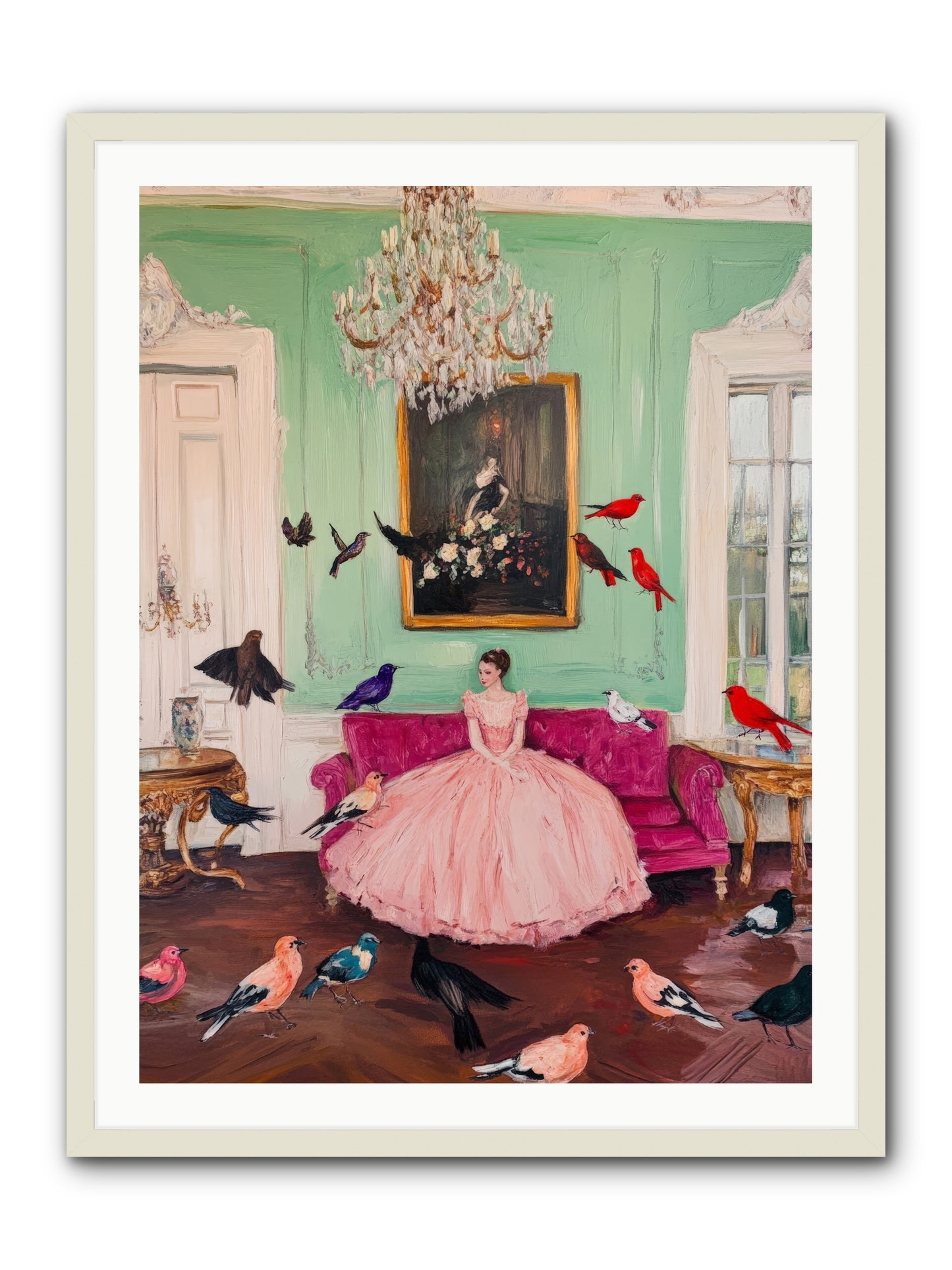 Taming Morning SongsRez2 -- Framed Print - White 30x40