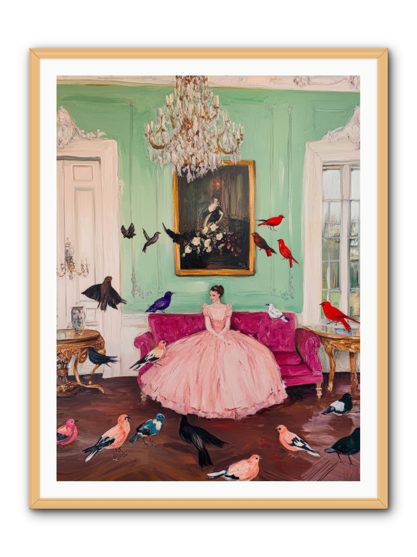 Taming Morning SongsRez2 -- Framed Print - Natural 36x48