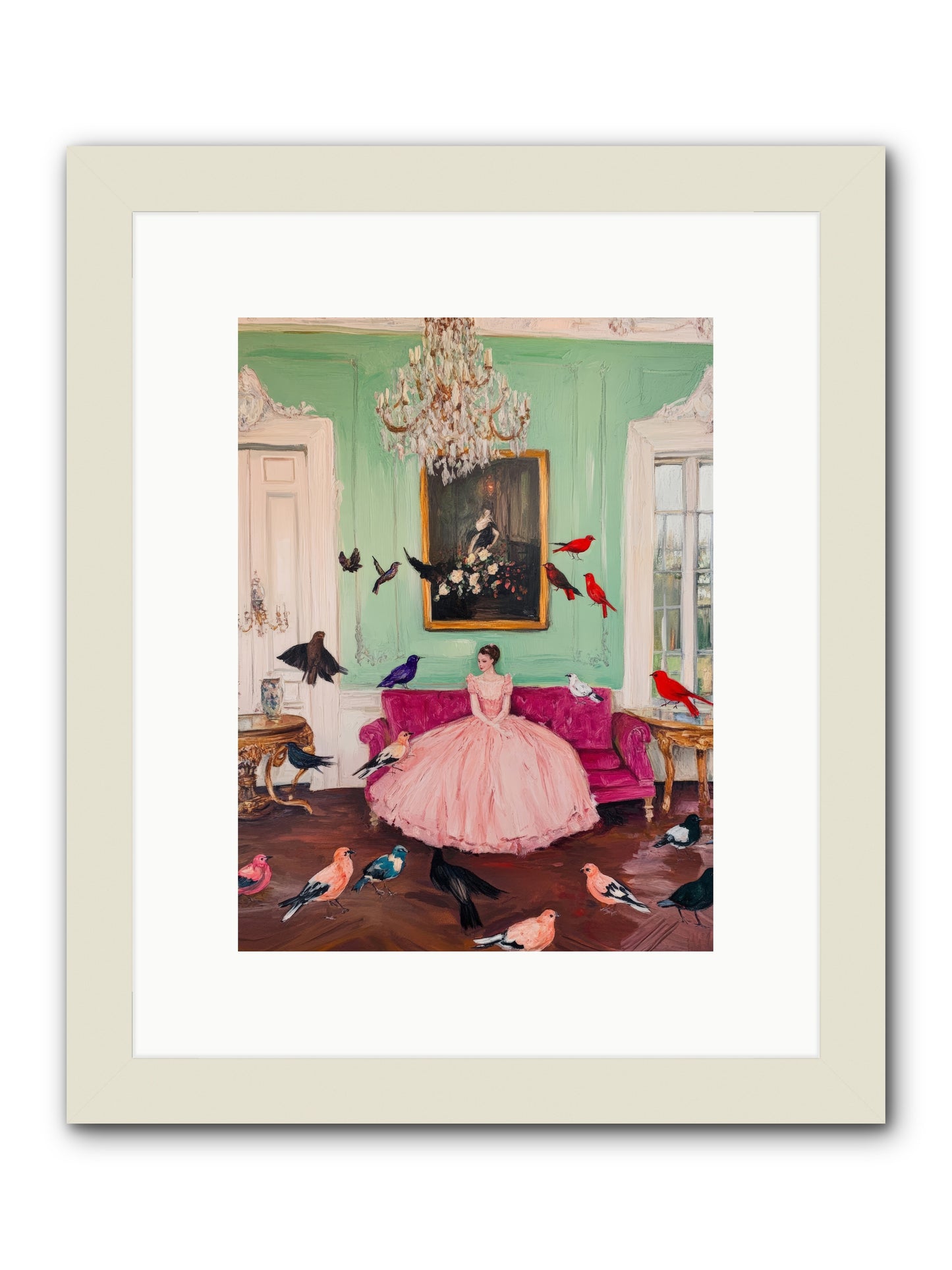 Taming Morning SongsRez2 -- Framed Print - White 9x12