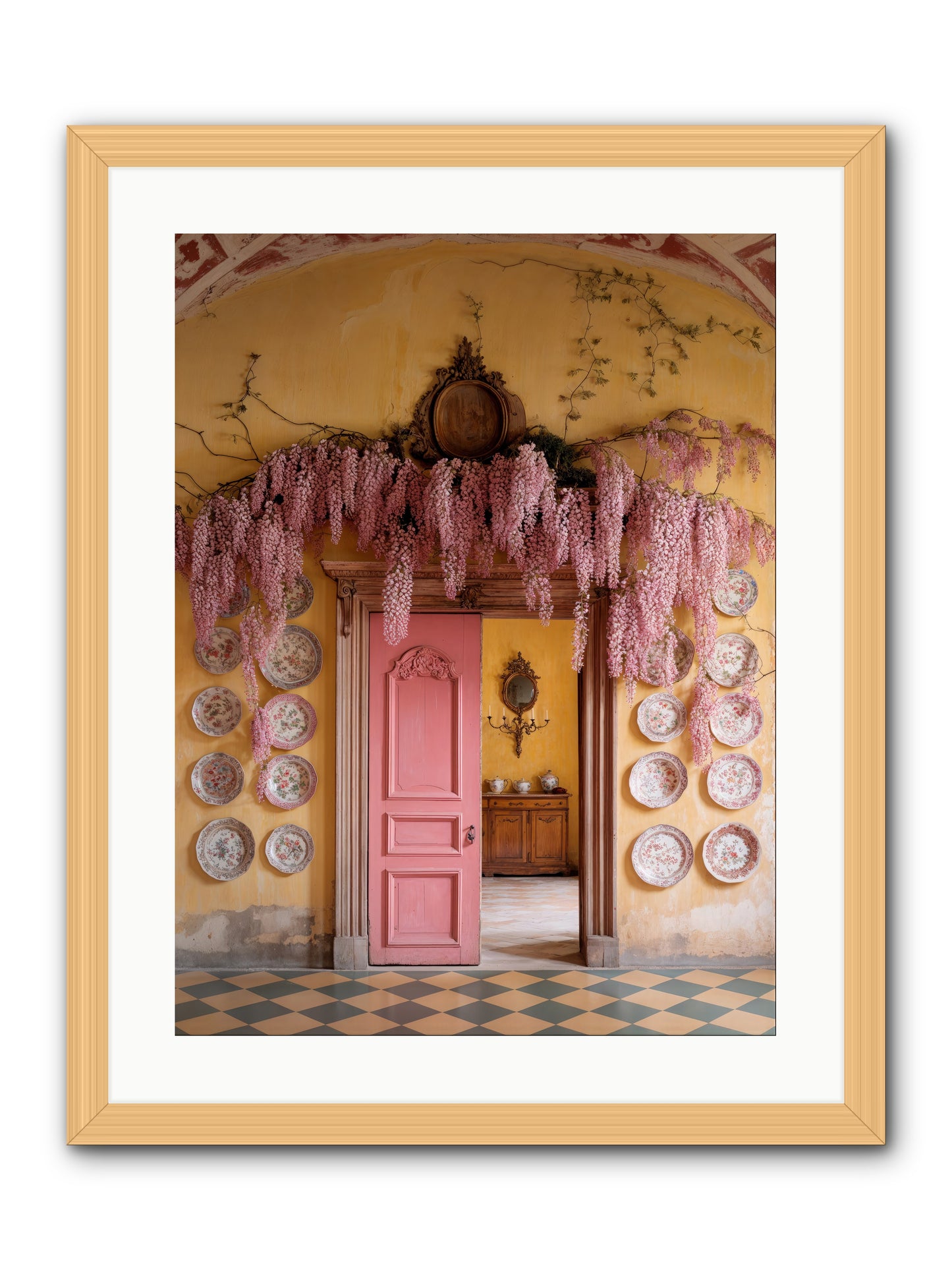 Tangle Of Sweet Rebellion -- Framed Print - Natural 18x24