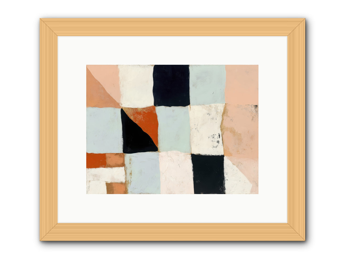 Tangled Prism -- Framed Print - Natural 12x9