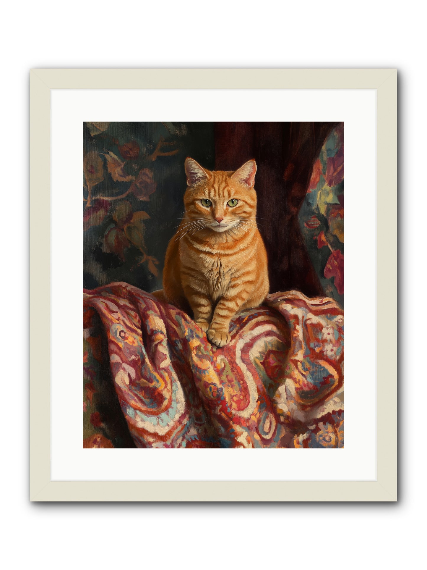 Tapestry Whisperer -- Framed Print - White 16x20