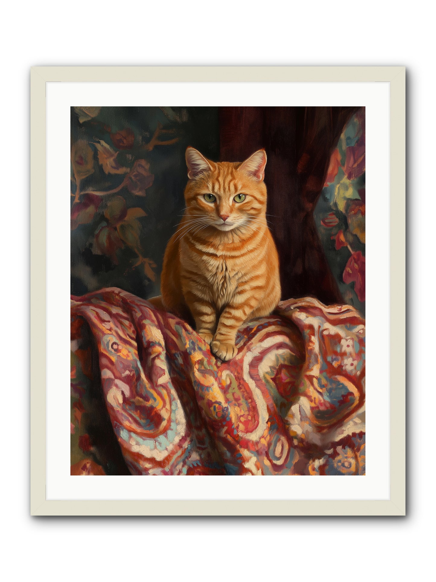 Tapestry Whisperer -- Framed Print - White 24x30
