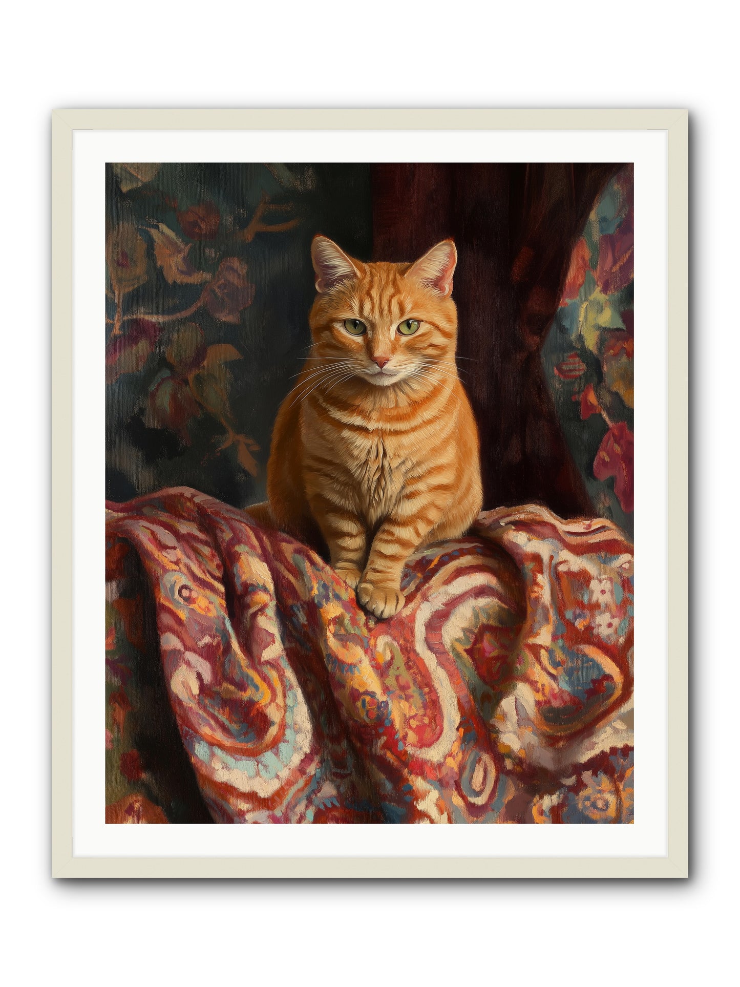 Tapestry Whisperer -- Framed Print - White 32x40