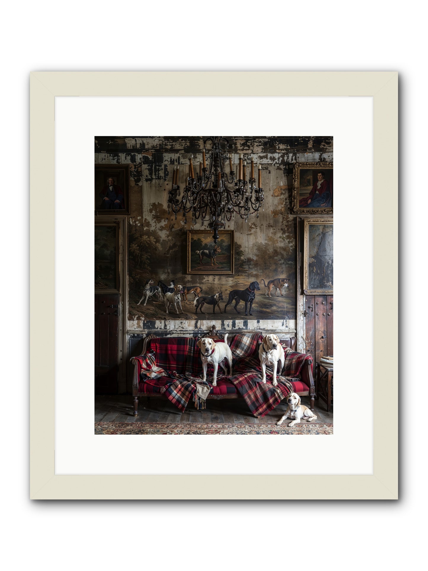 Tartan Tails & Co. -- Framed Print - White 12x15
