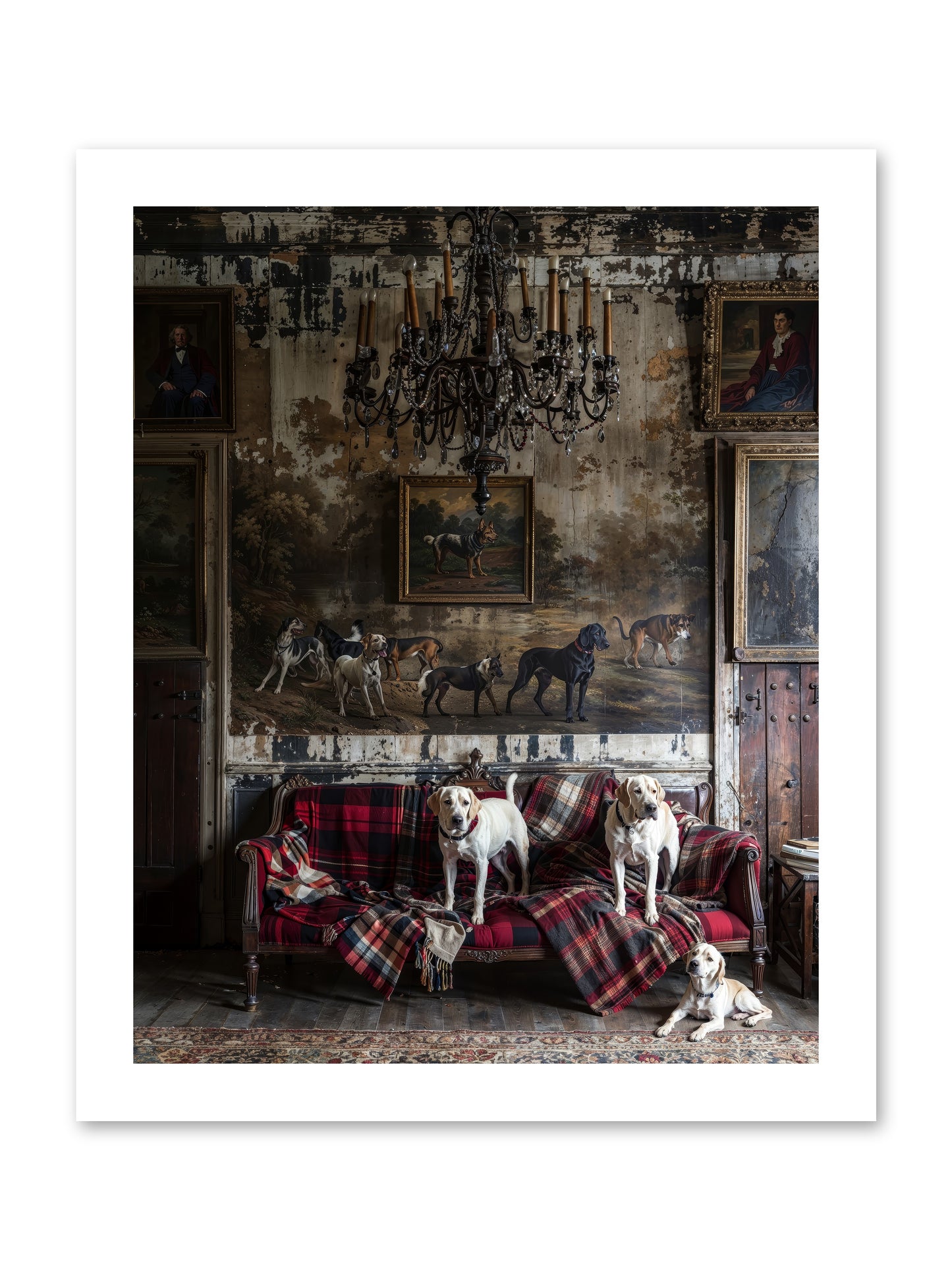 Tartan Tails & Co. -- Loose Canvas Print 12x15