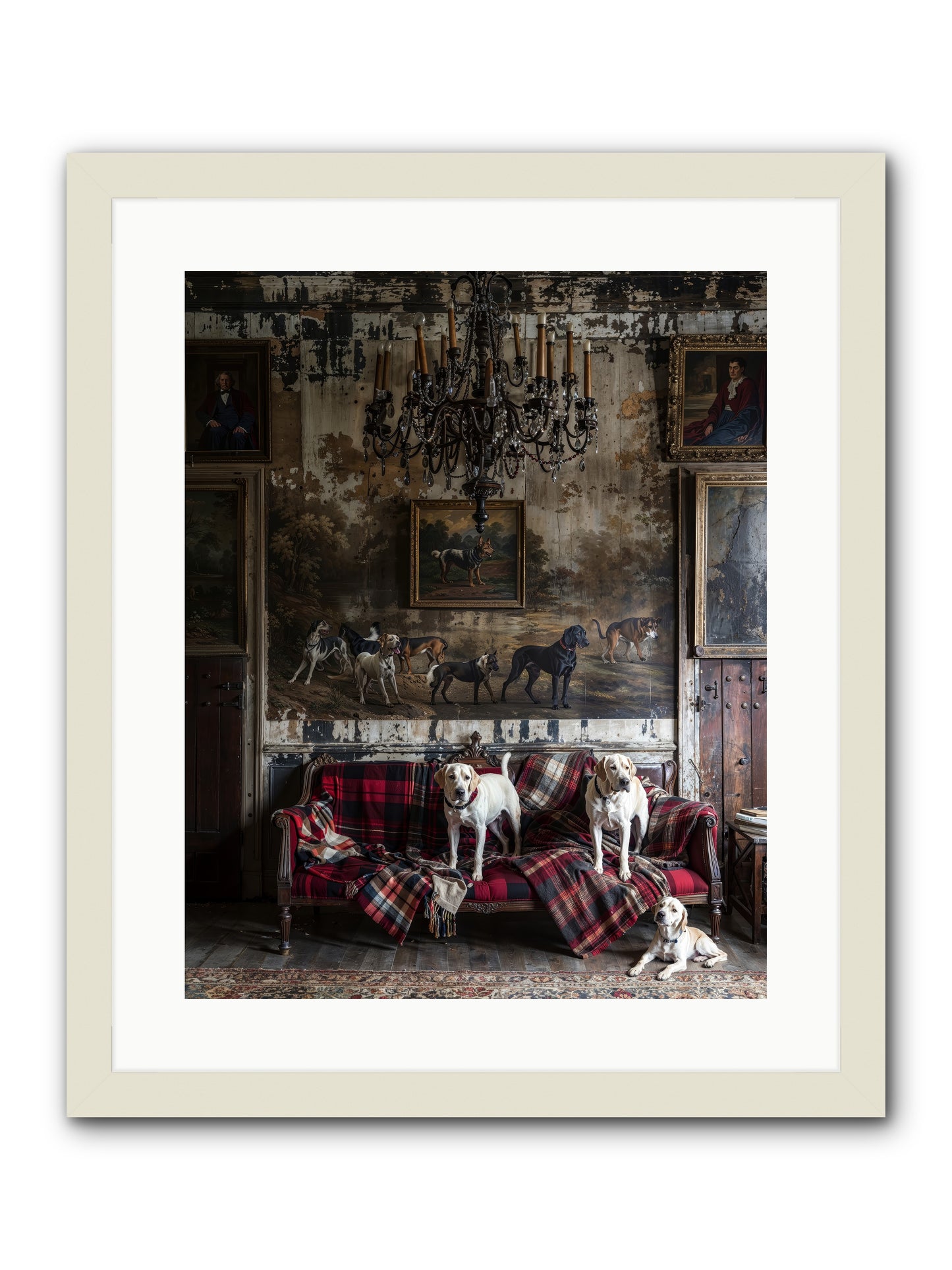 Tartan Tails & Co. -- Framed Print - White 16x20