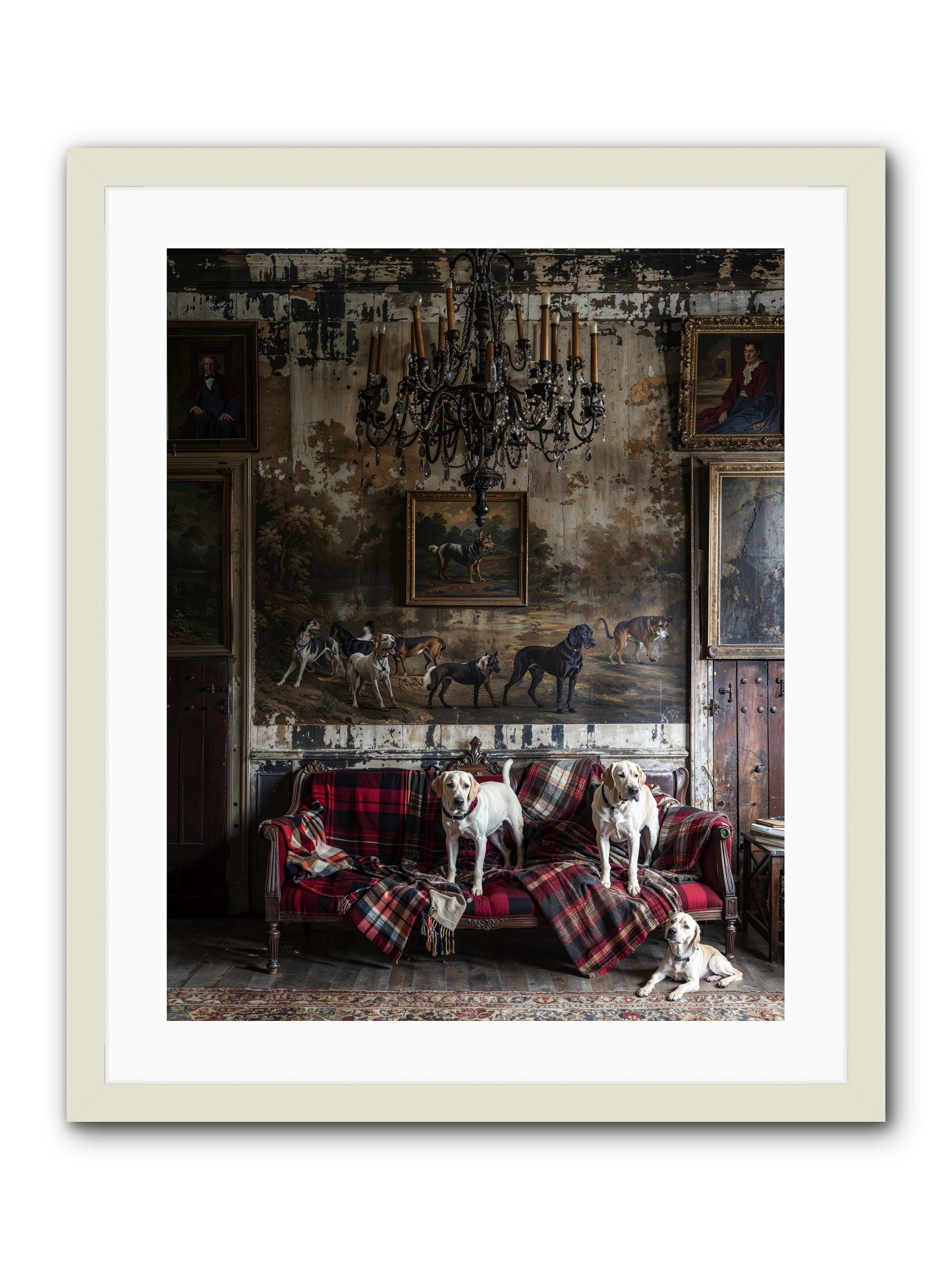 Tartan Tails & Co. -- Framed Print - White 20x25