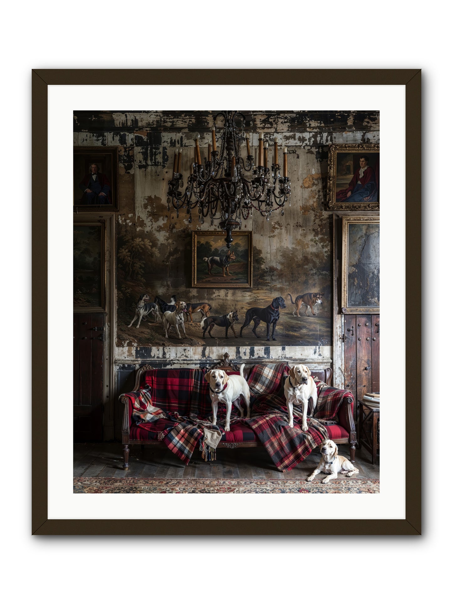 Tartan Tails & Co. -- Framed Print - Black 24x30