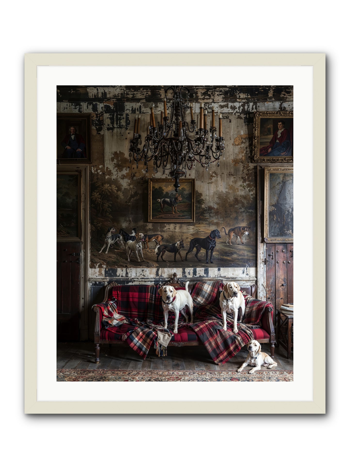 Tartan Tails & Co. -- Framed Print - White 24x30