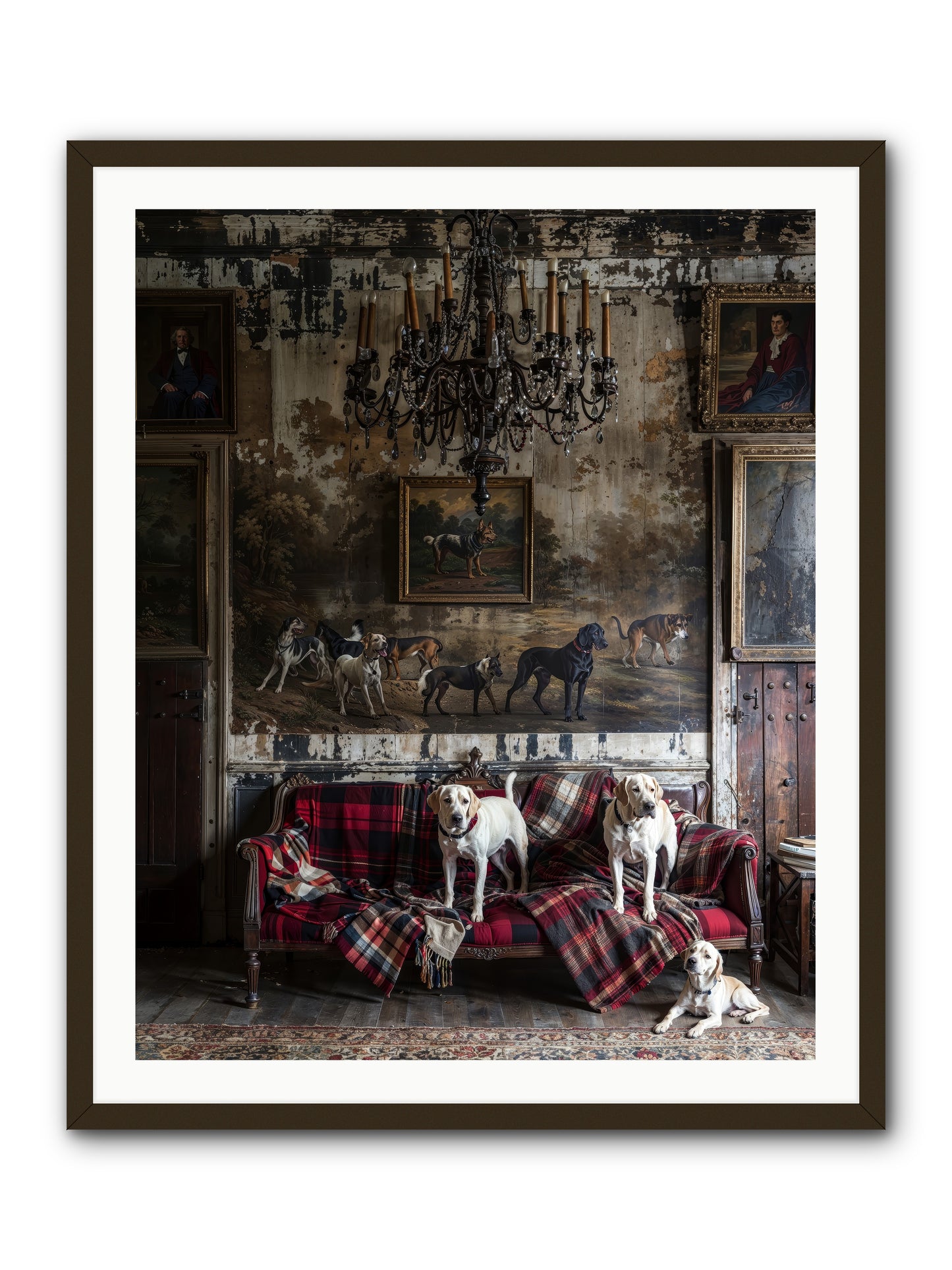 Tartan Tails & Co. -- Framed Print - Black 32x40