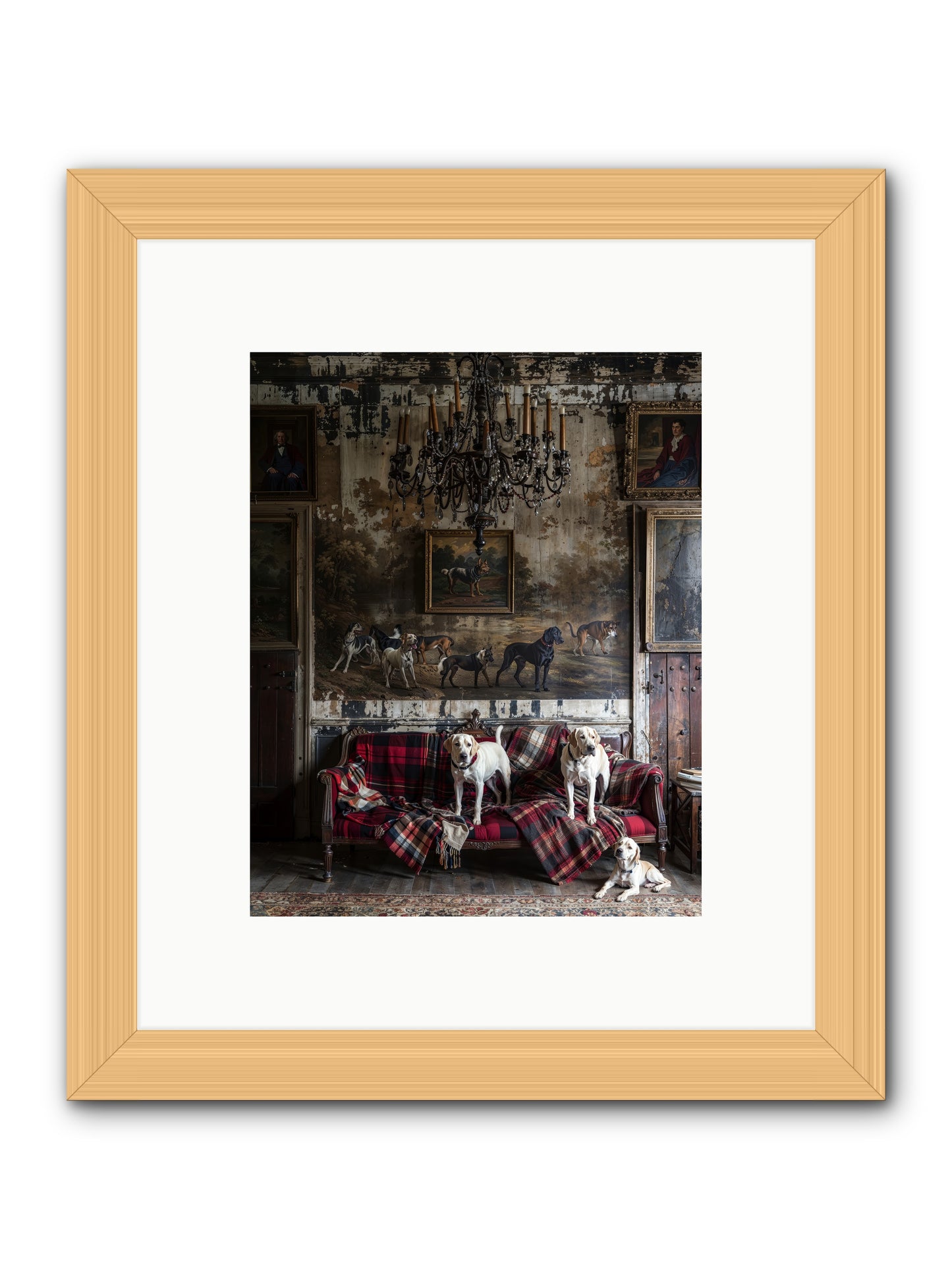 Tartan Tails & Co. -- Framed Print - Natural 8x10