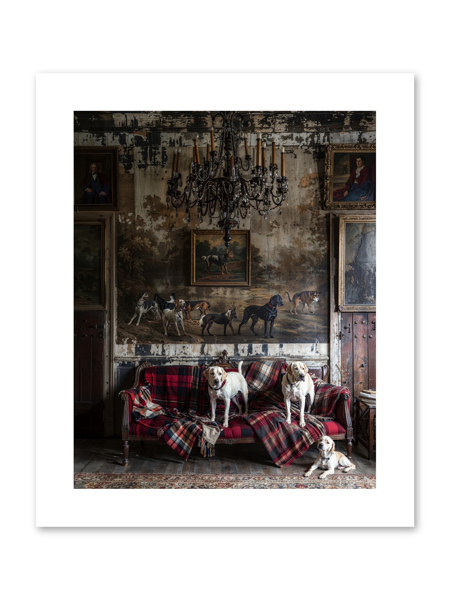Tartan Tails & Co. -- Loose Canvas Print 8x10