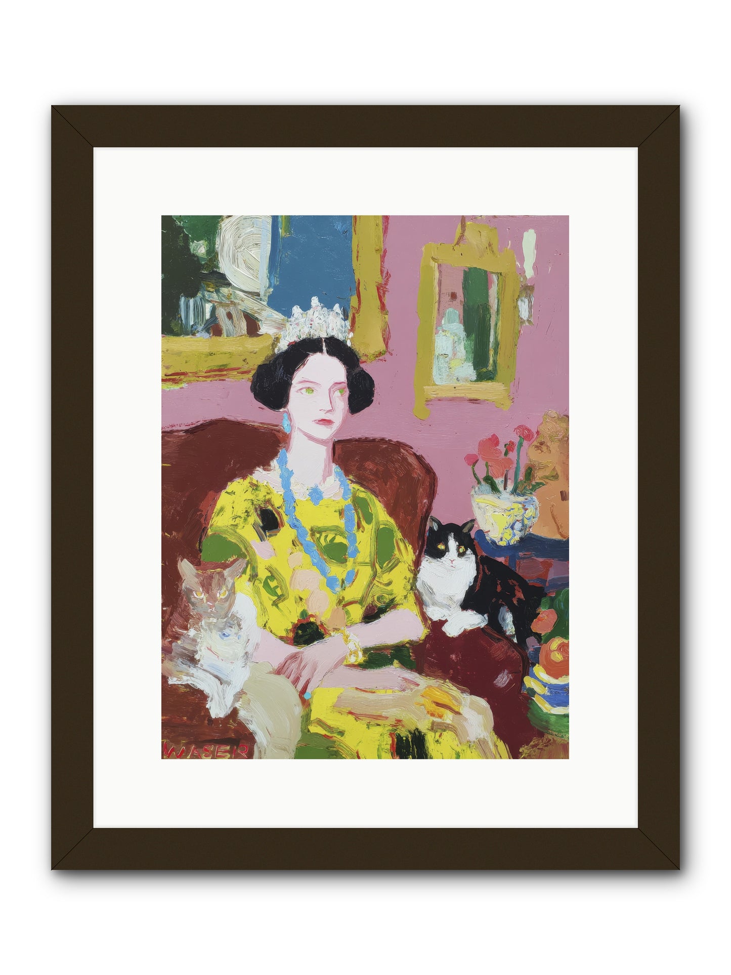 Tea Among Them -- Framed Print - Black 12x16