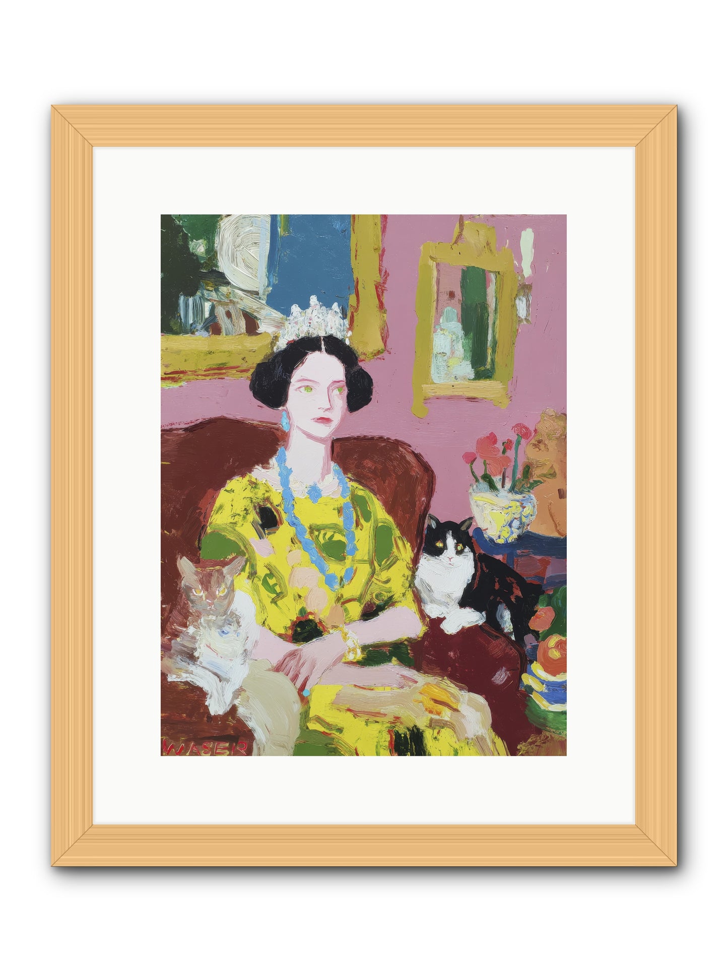 Tea Among Them -- Framed Print - Natural 12x16