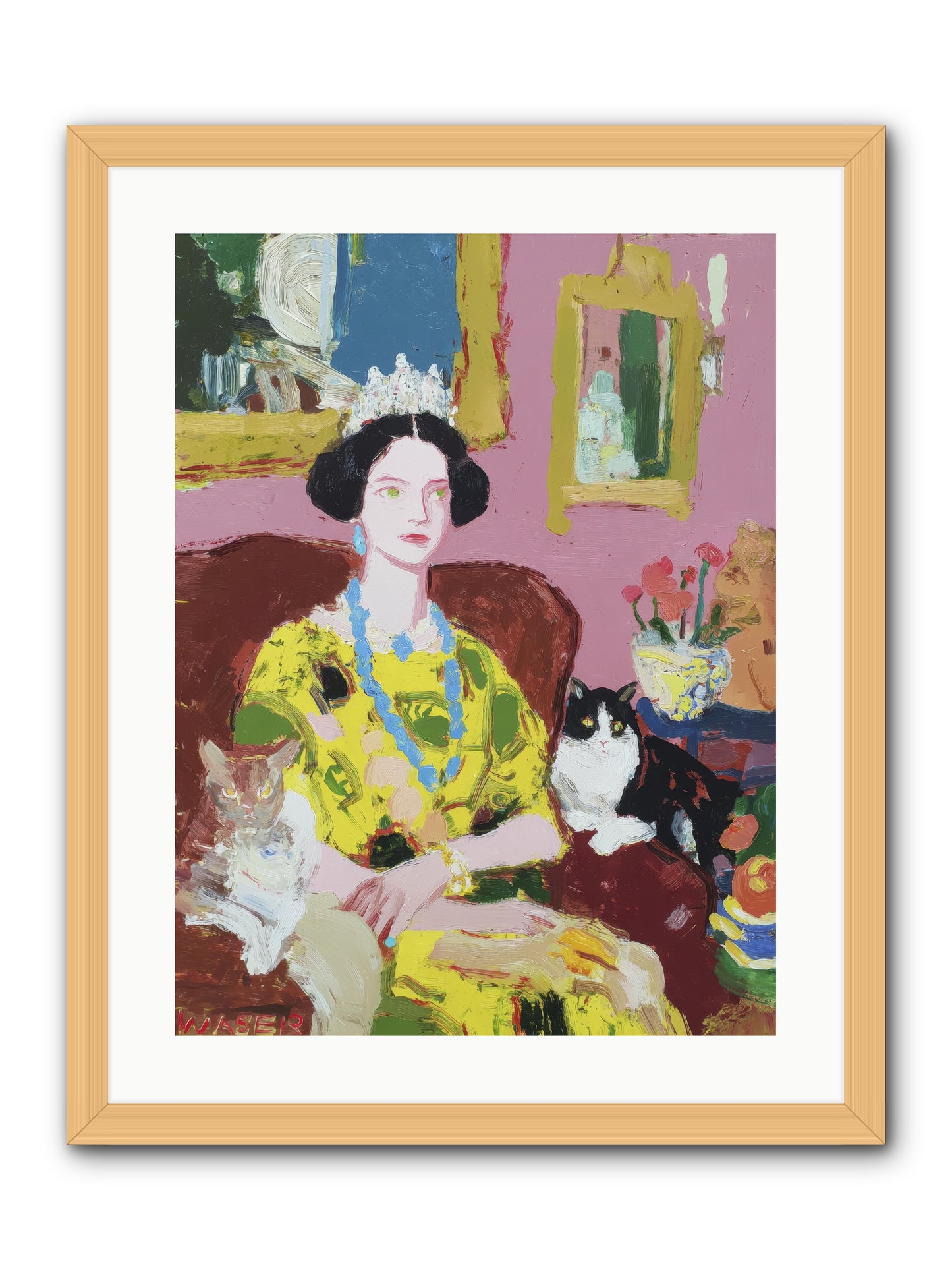 Tea Among Them -- Framed Print - Natural 18x24