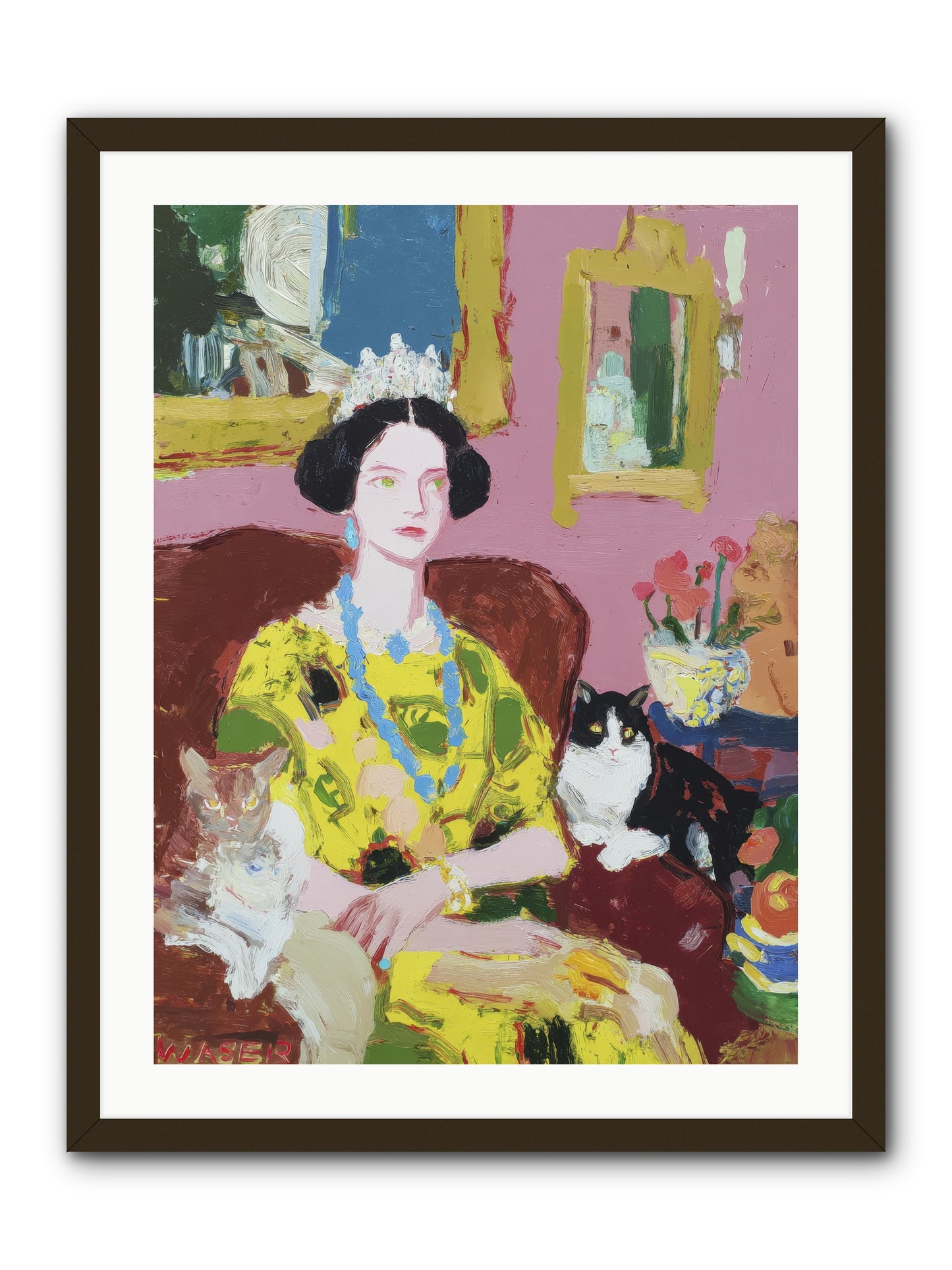 Tea Among Them -- Framed Print - Black 24x32