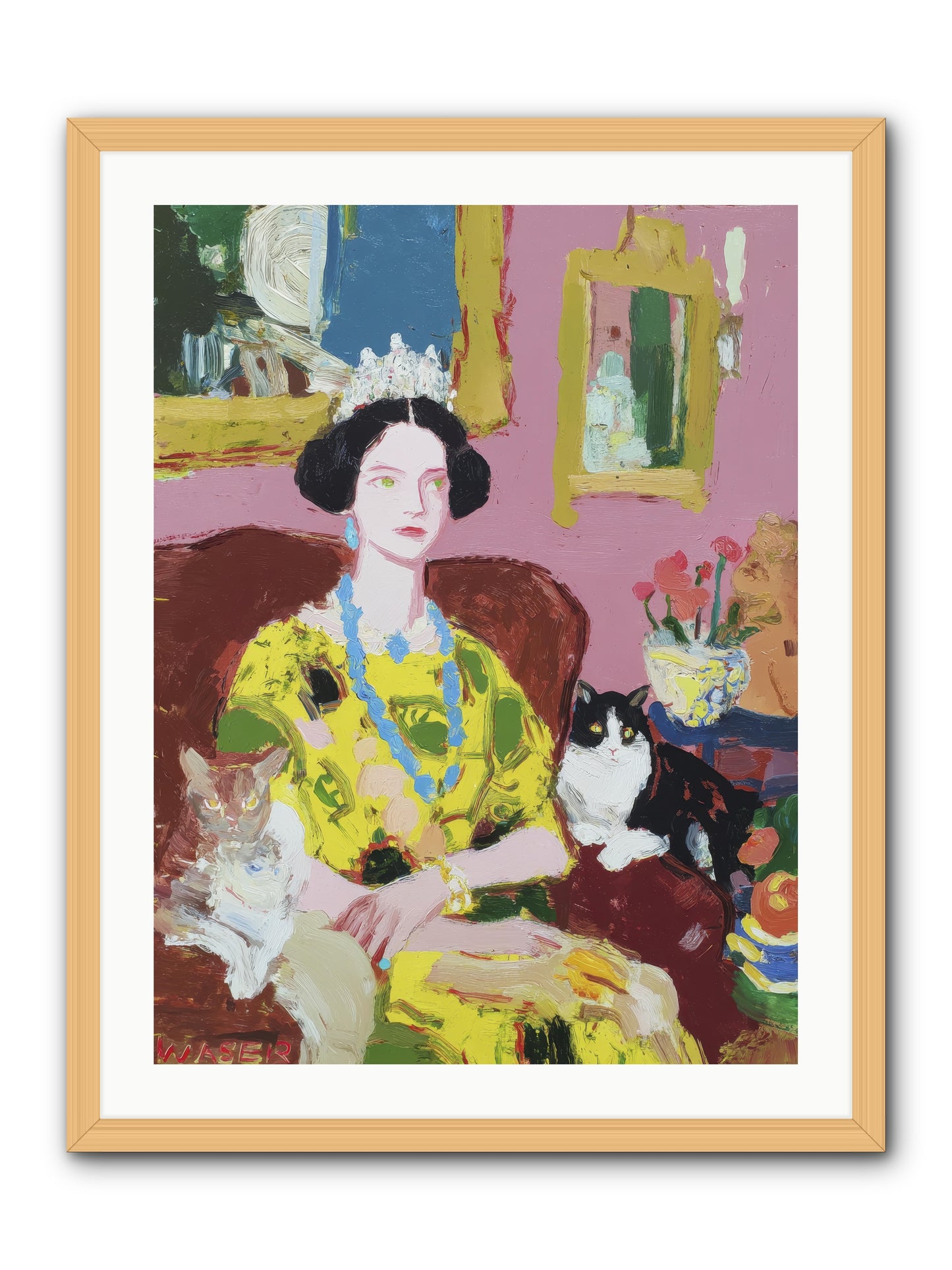 Tea Among Them -- Framed Print - Natural 24x32