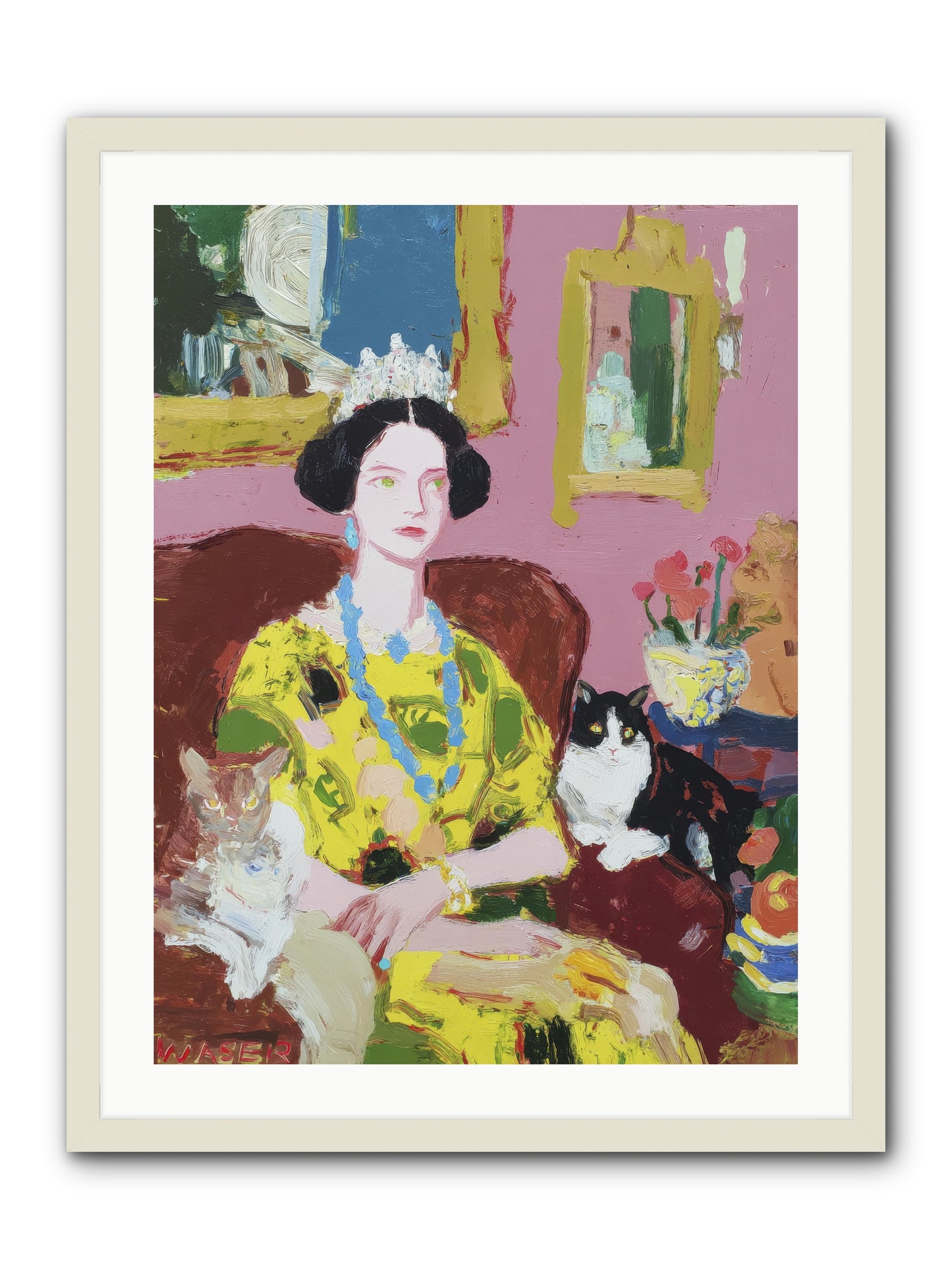 Tea Among Them -- Framed Print - White 24x32