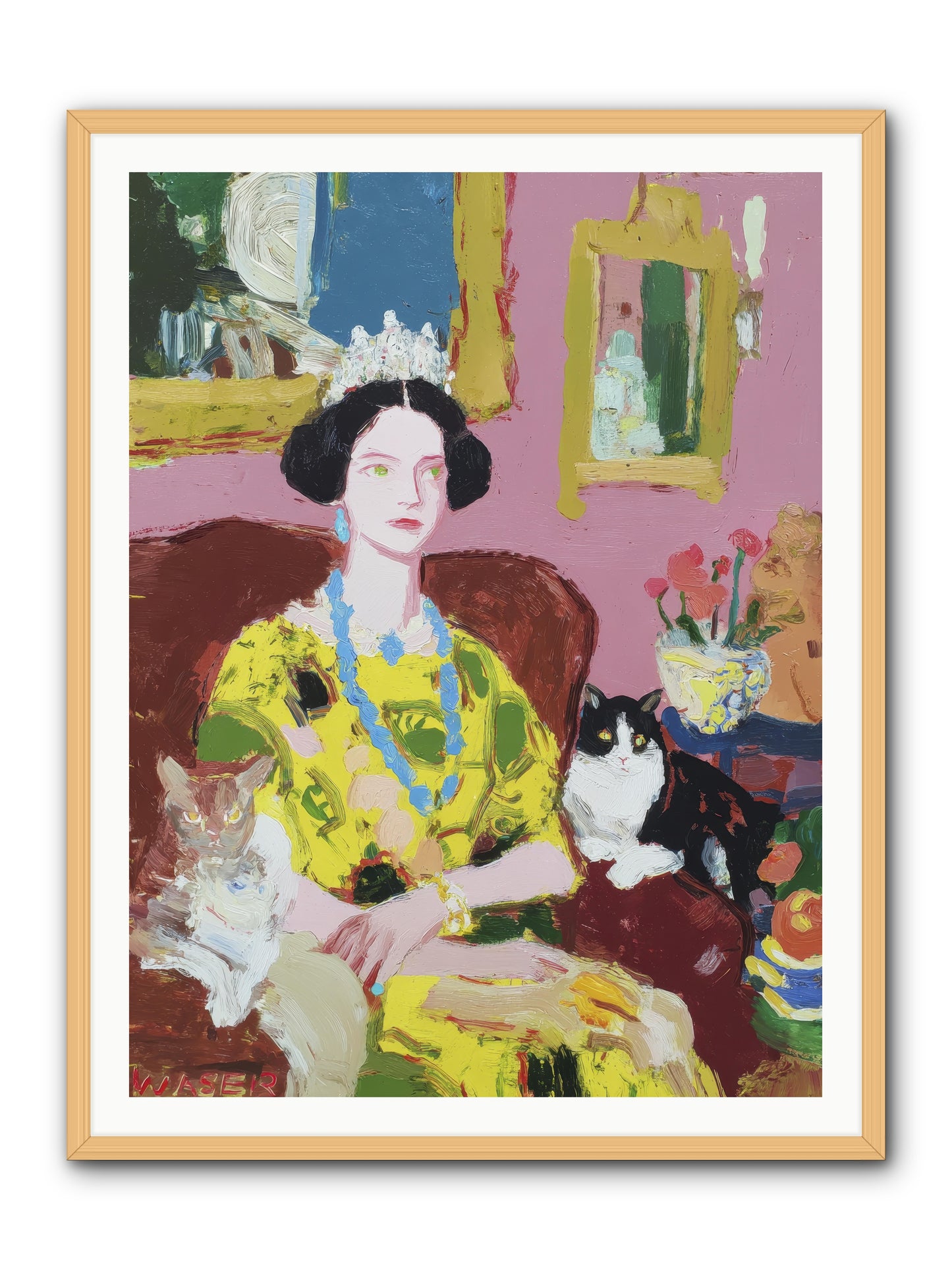 Tea Among Them -- Framed Print - Natural 36x48