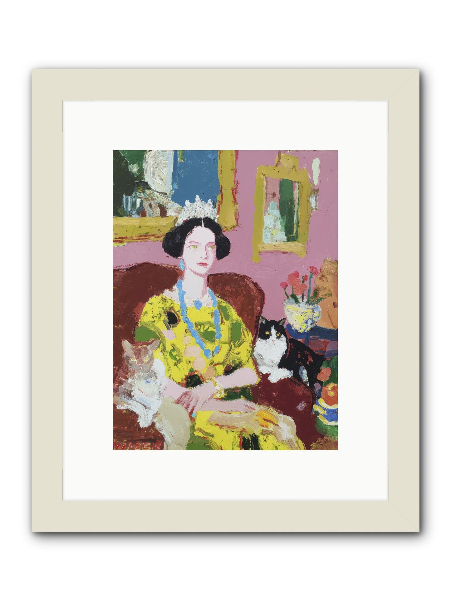 Tea Among Them -- Framed Print - White 9x12